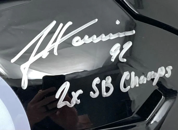 James Harrison Signed Steelers FS Authentic SpeedFlex Helmet 2x SB Champs BAS - Image 2
