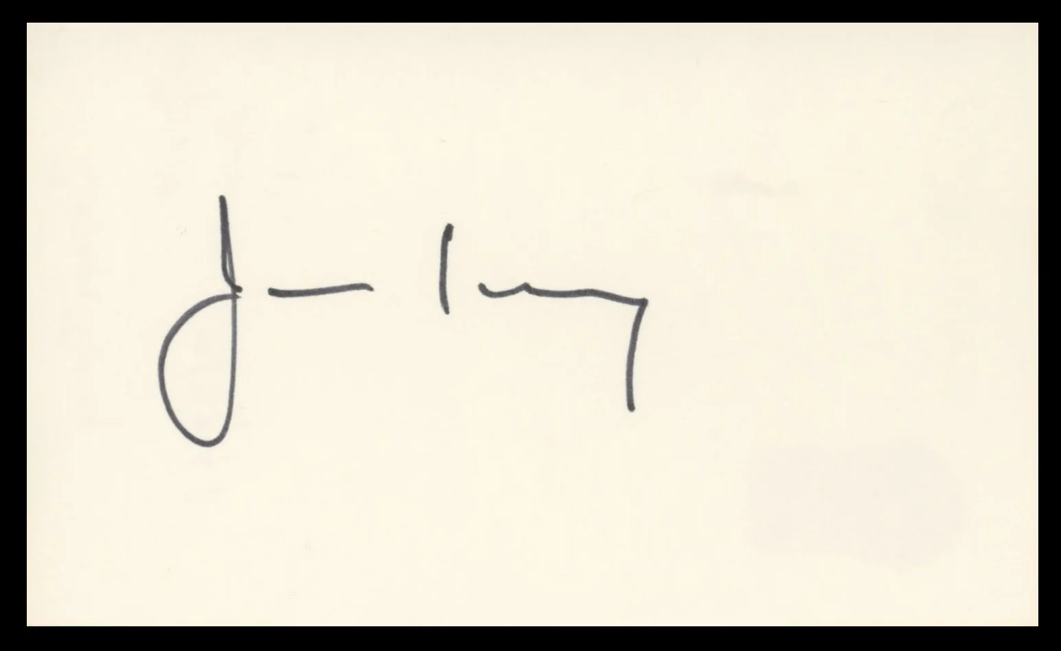 James Ivory A Room with a View Authentic Signed 3x5 Index Card BAS #BV59079
