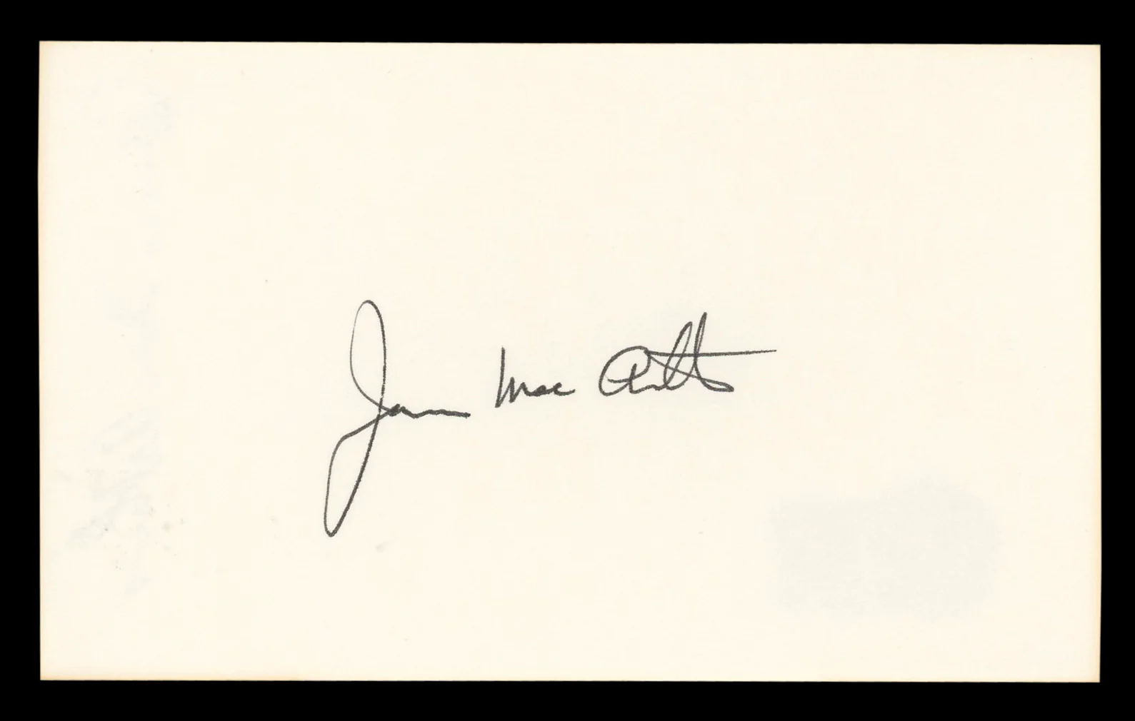 James MacArthur Hawaii Five-O Authentic Signed 3x5 Index Card BAS #BL98886 - Image 2