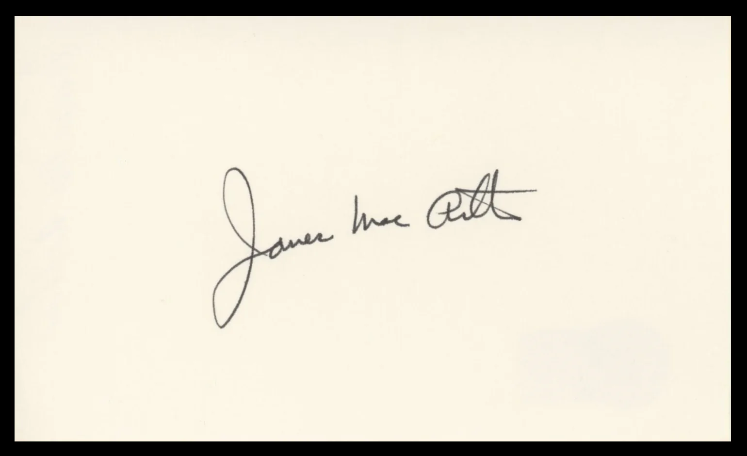 James MacArthur Hawaii Five-O Authentic Signed 3x5 Index Card BAS #BV59045