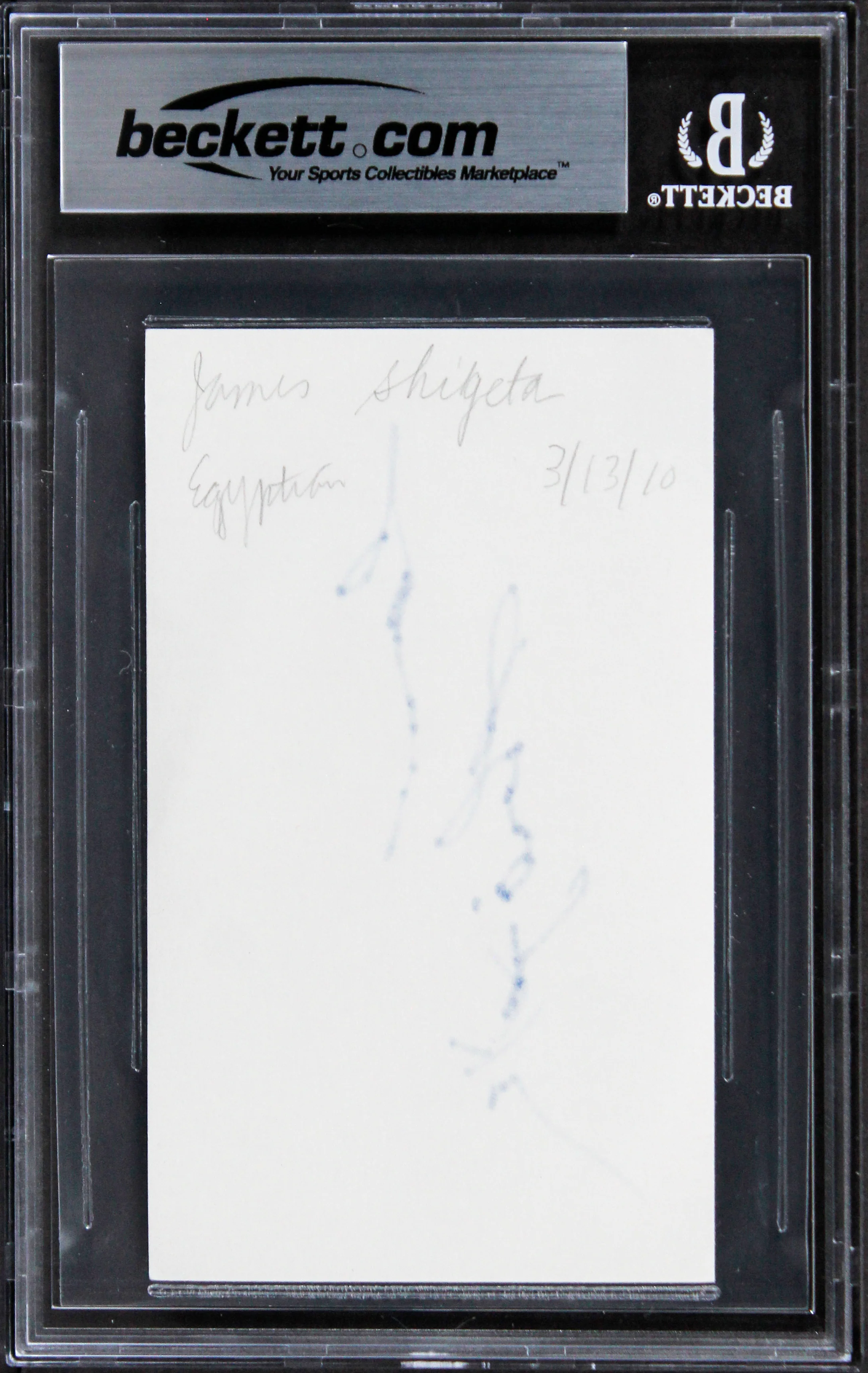 James Shigeta Die Hard Authentic Signed 3x5 Index Card Autographed BAS Slabbed 1 - Image 3