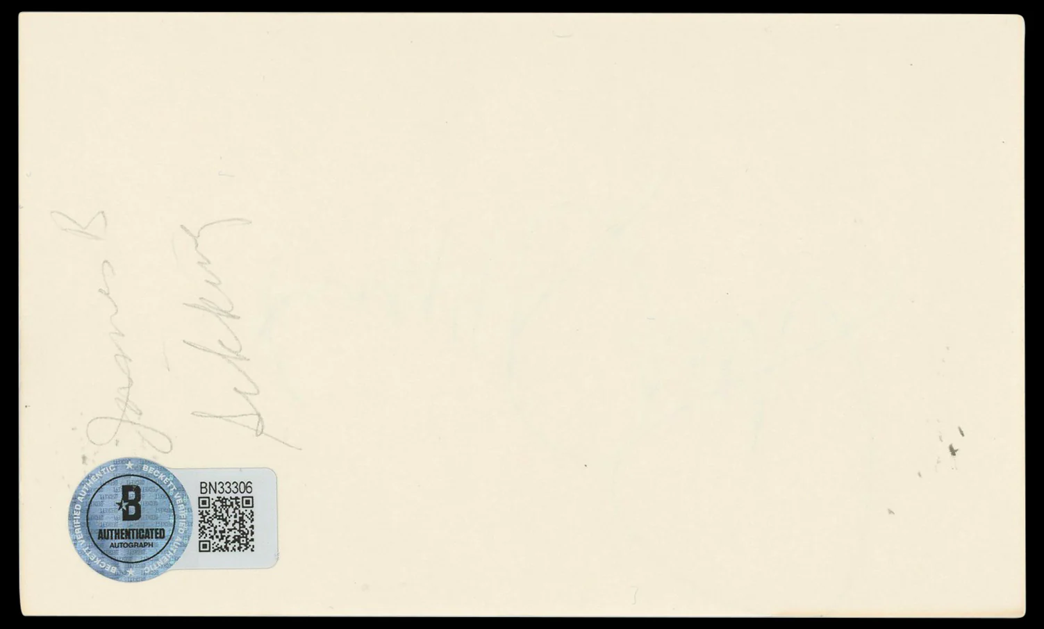 James Sikking Hill Street Blues Authentic Signed 3x5 Index Card BAS #BN33306 - Image 3