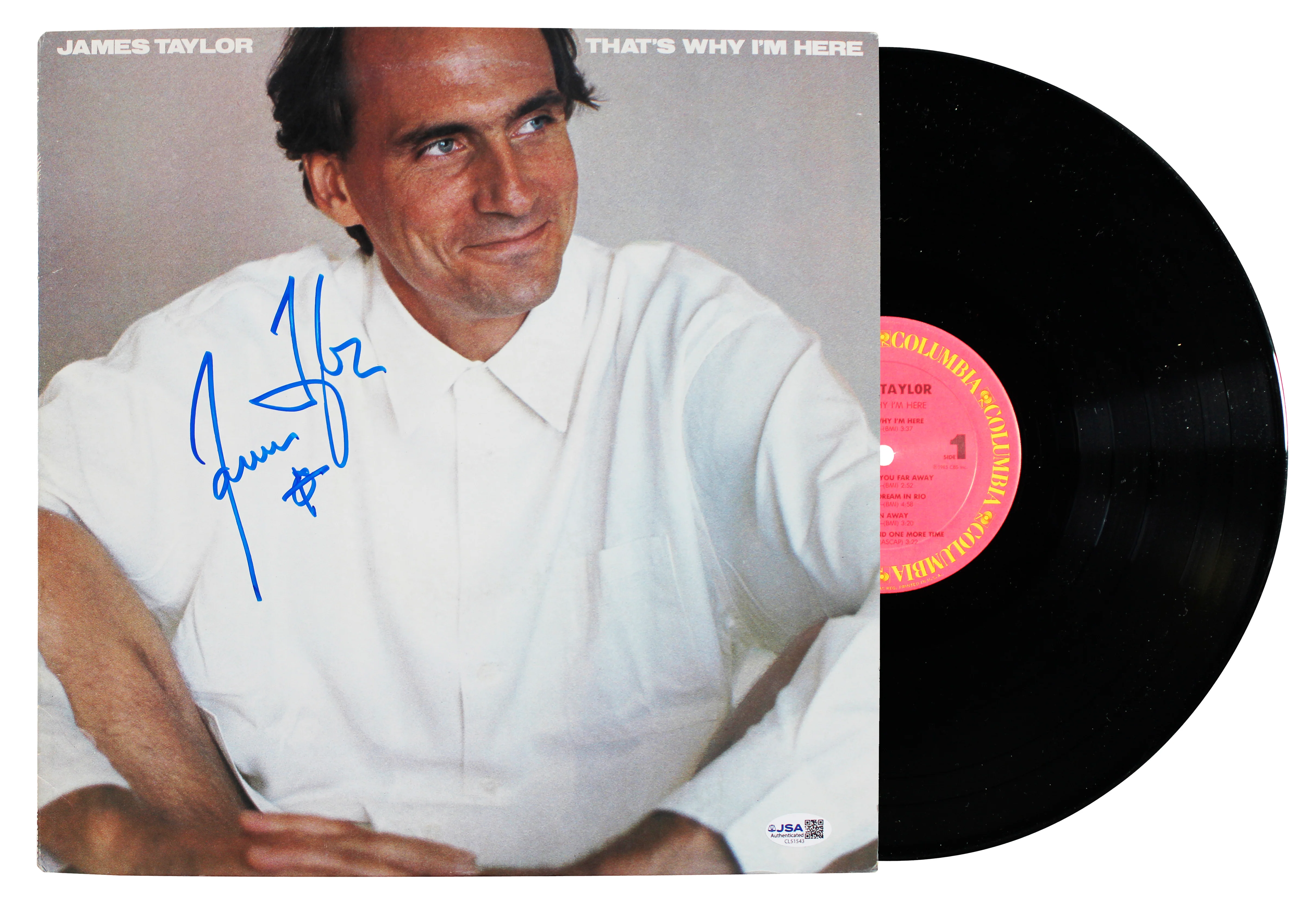 James Taylor Signed That's Why I'm Here Album Cover W/ Vinyl JSA #CL51543 - Image 2