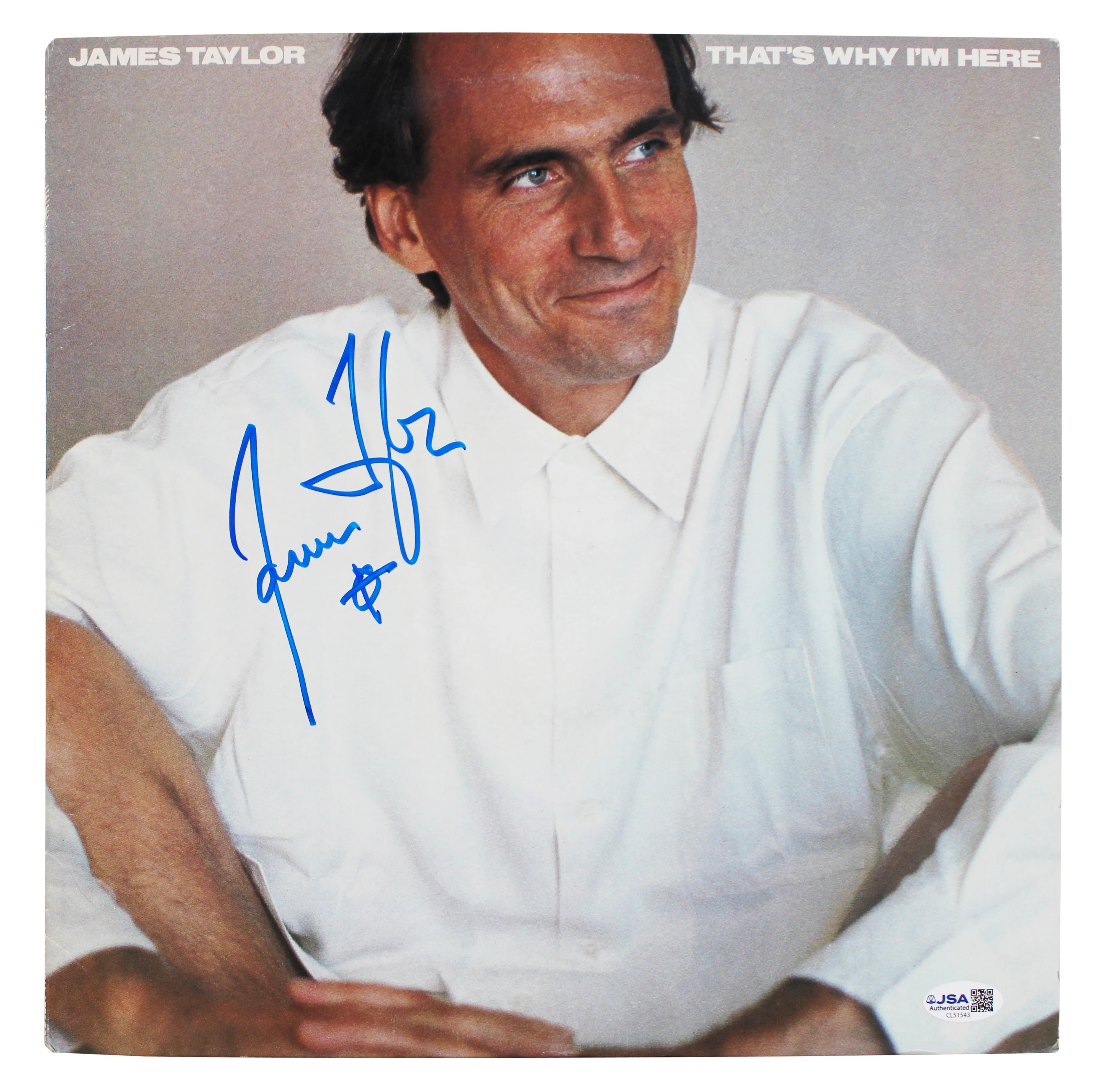James Taylor Signed That's Why I'm Here Album Cover W/ Vinyl JSA #CL51543 - Image 3