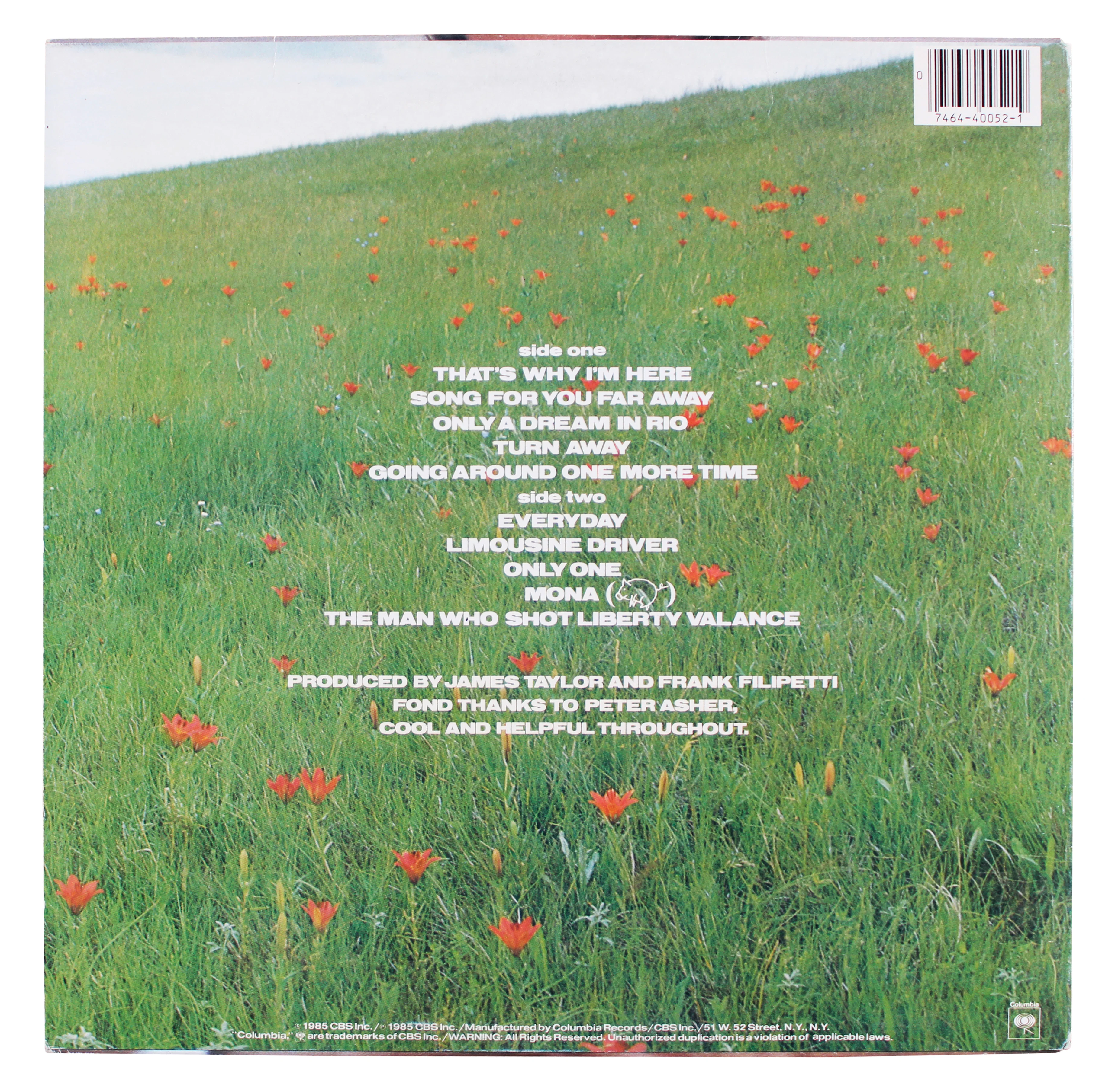 James Taylor Signed That's Why I'm Here Album Cover W/ Vinyl JSA #CL51543 - Image 5
