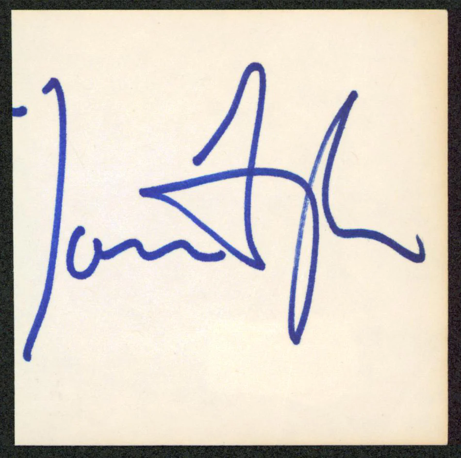 James Taylor The Flying Machine Authentic Signed 3x3 Cut Signature BAS #AD70355 - Image 2