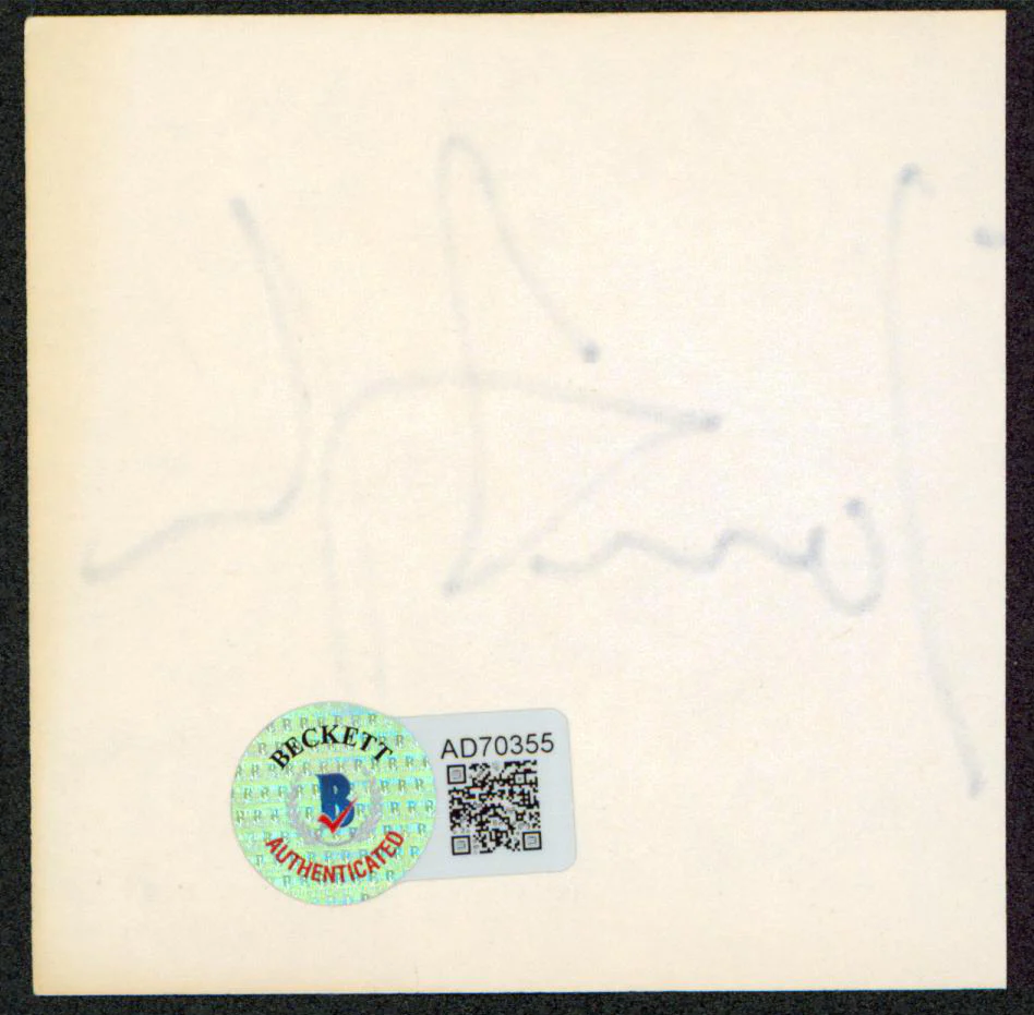 James Taylor The Flying Machine Authentic Signed 3x3 Cut Signature BAS #AD70355 - Image 3