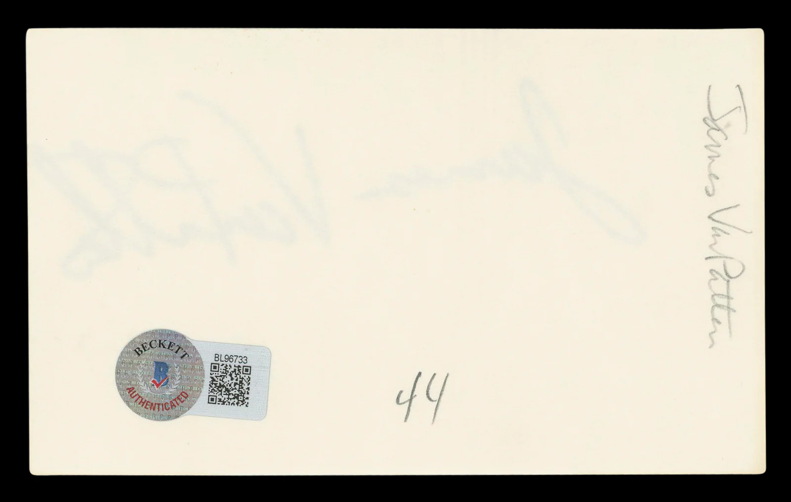 James Van Patten Saw IV Authentic Signed 3x5 Index Card Autographed BAS #BL96733 - Image 3