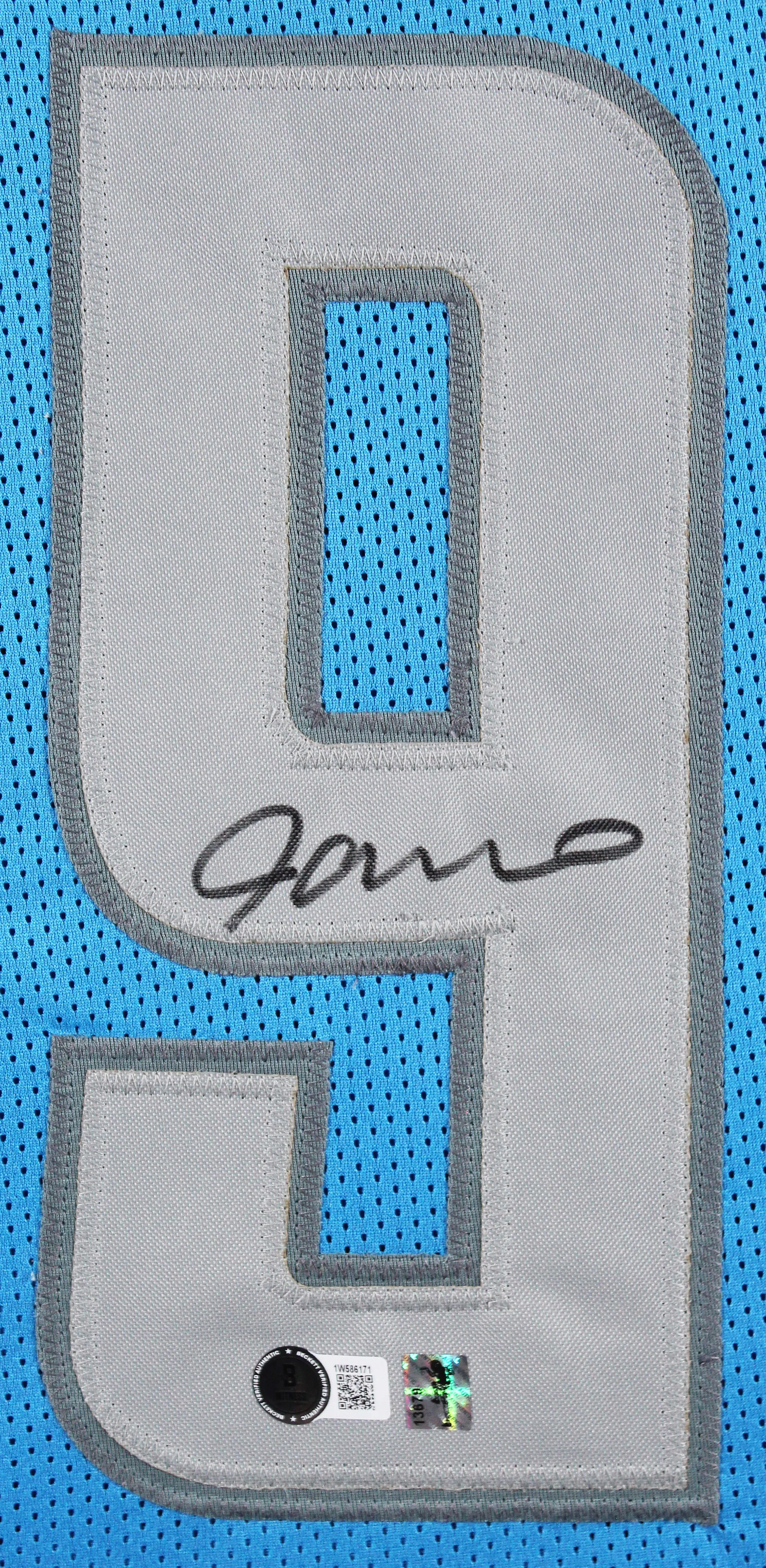 Jameson Williams Authentic Signed Blue Pro Style Framed Jersey BAS Witnessed 2 - Image 3