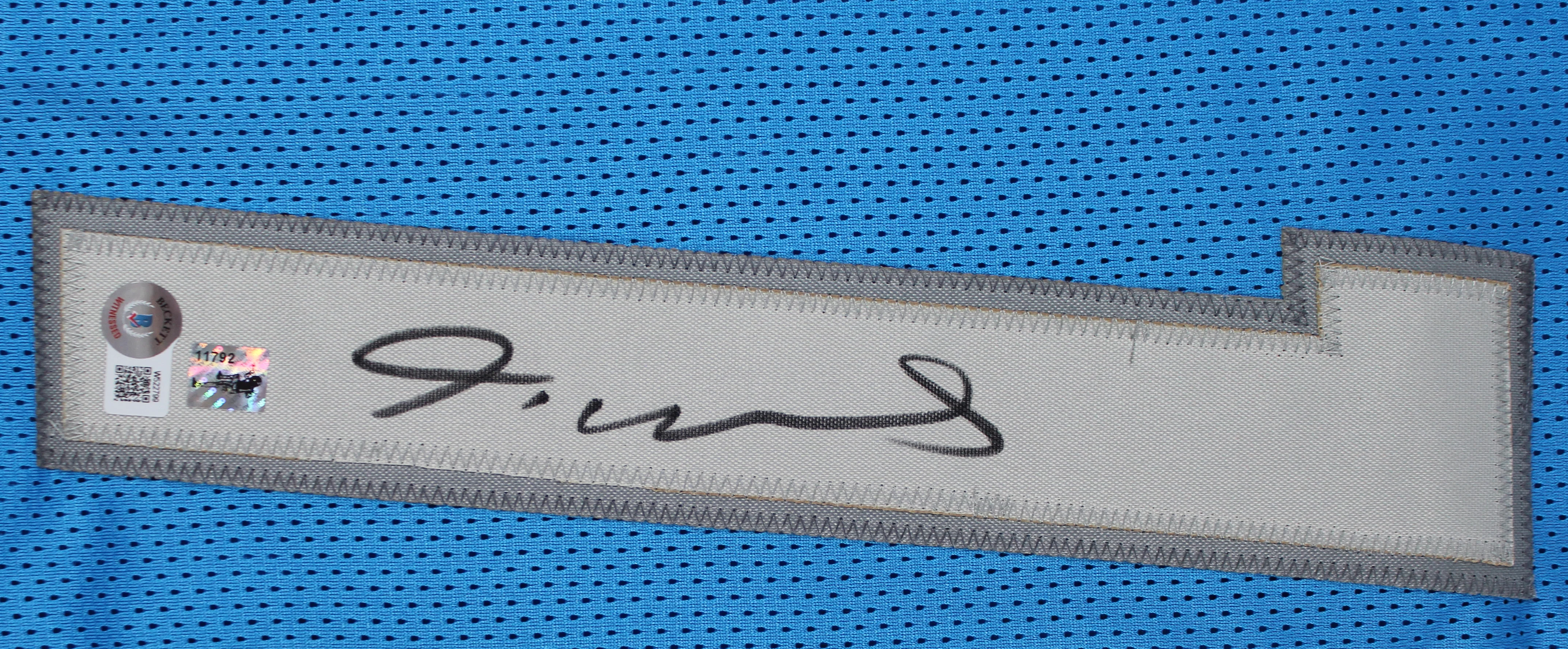 Jameson Williams Authentic Signed Blue Pro Style Jersey BAS Witnessed - Image 3
