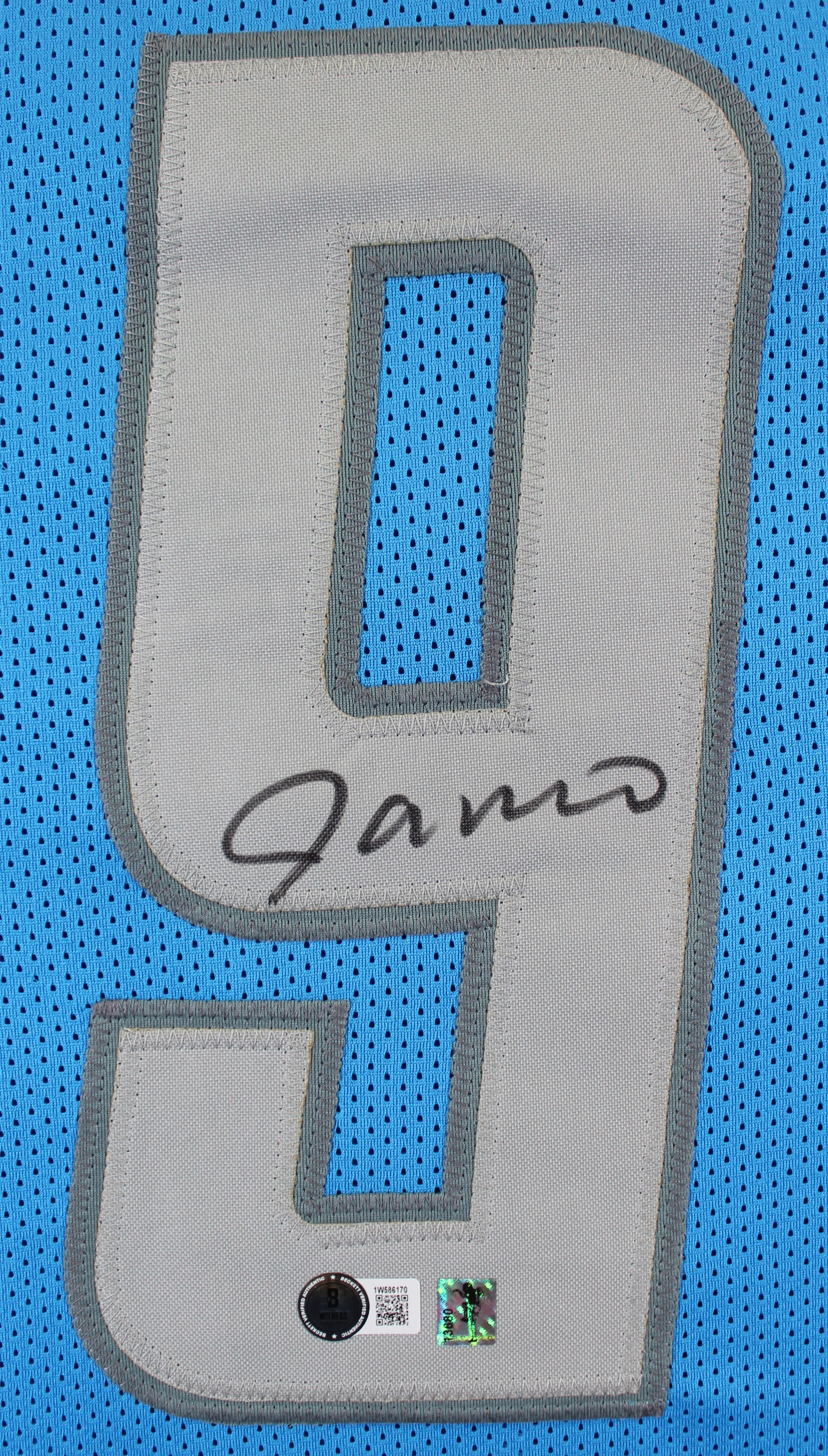 Jameson Williams Authentic Signed Blue Pro Style Jersey BAS Witnessed 2 - Image 3