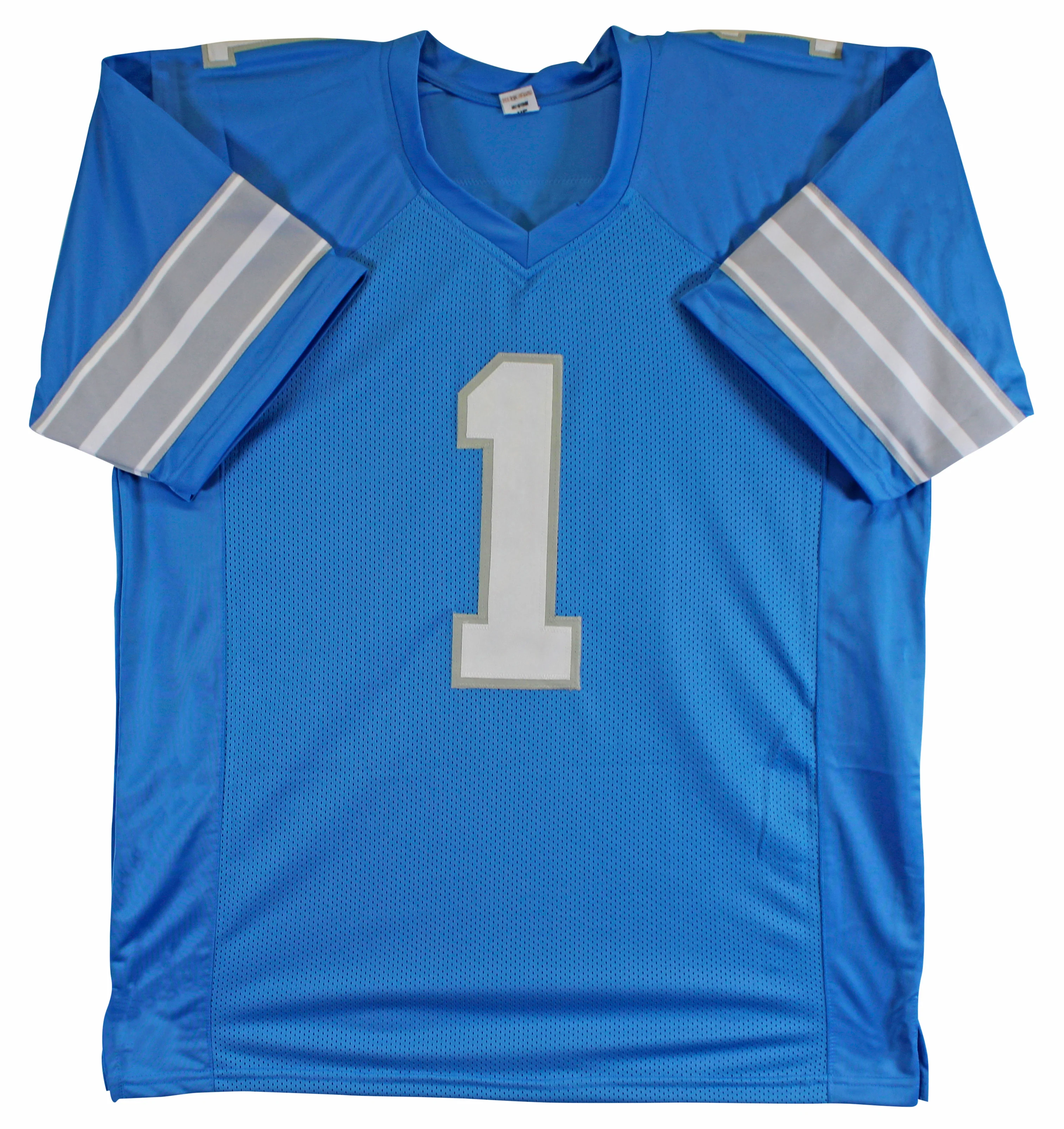 Jameson Williams Authentic Signed Blue Pro Style Jersey BAS Witnessed 3 - Image 4