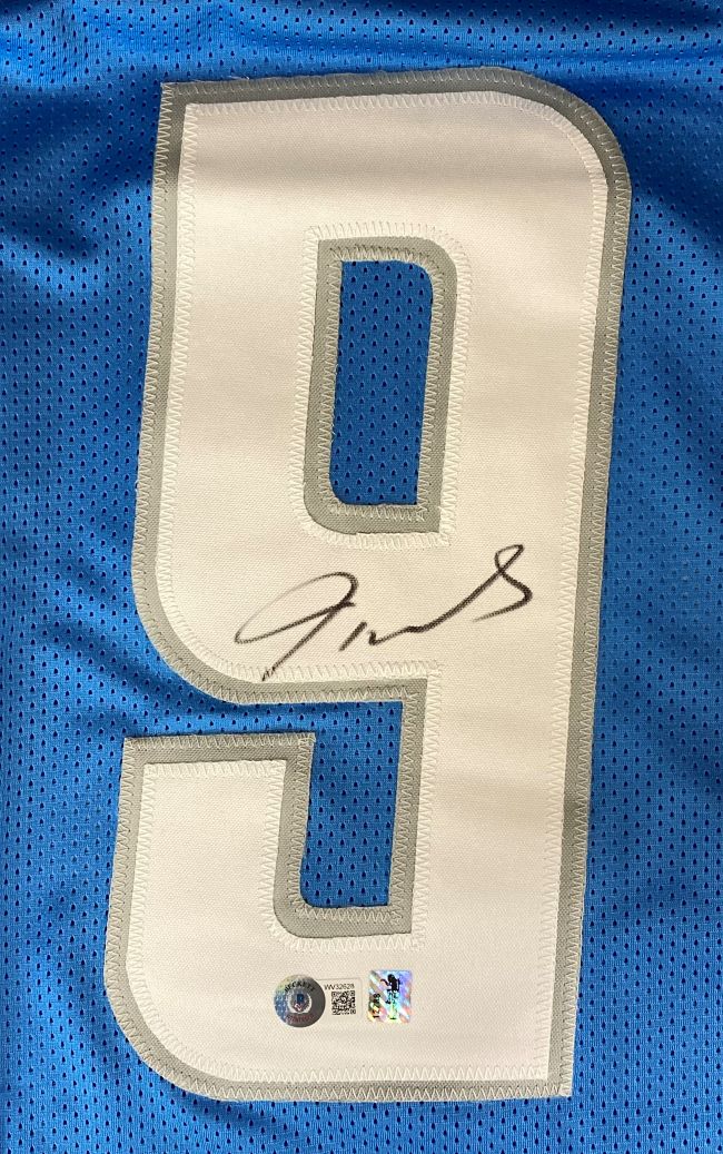 Jameson Williams Detroit Signed Light Blue Football Jersey BAS - Image 2