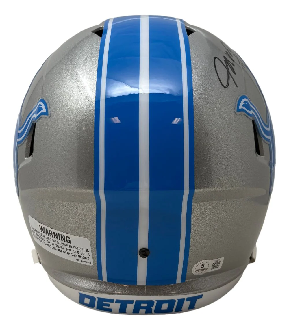 Jameson Williams Signed Detroit Lions Full Size Speed Replica Helmet BAS ITP - Image 3