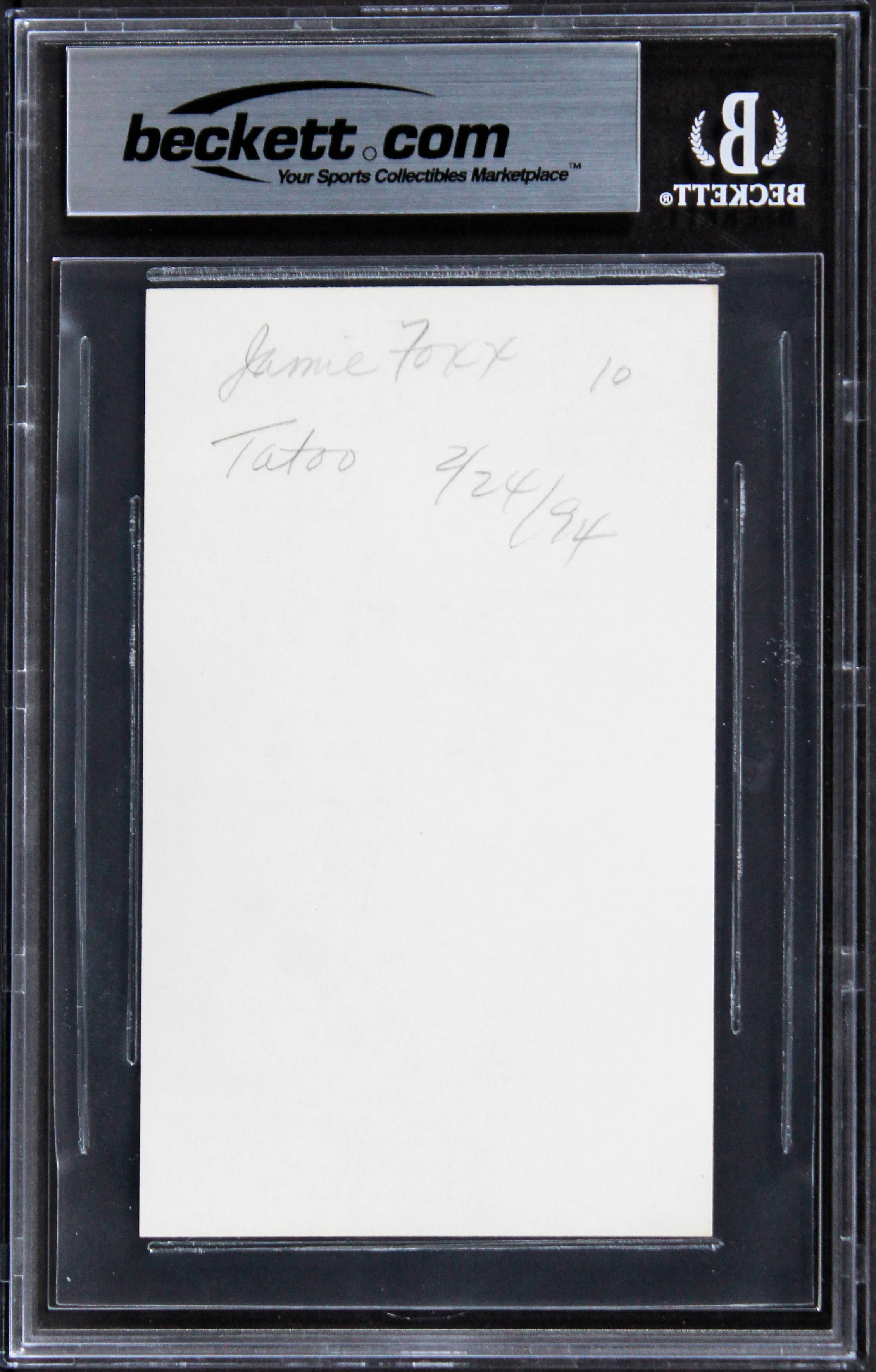 Jamie Foxx Ray Authentic Signed 3x5 Index Card Autographed BAS Slabbed 2 - Image 3