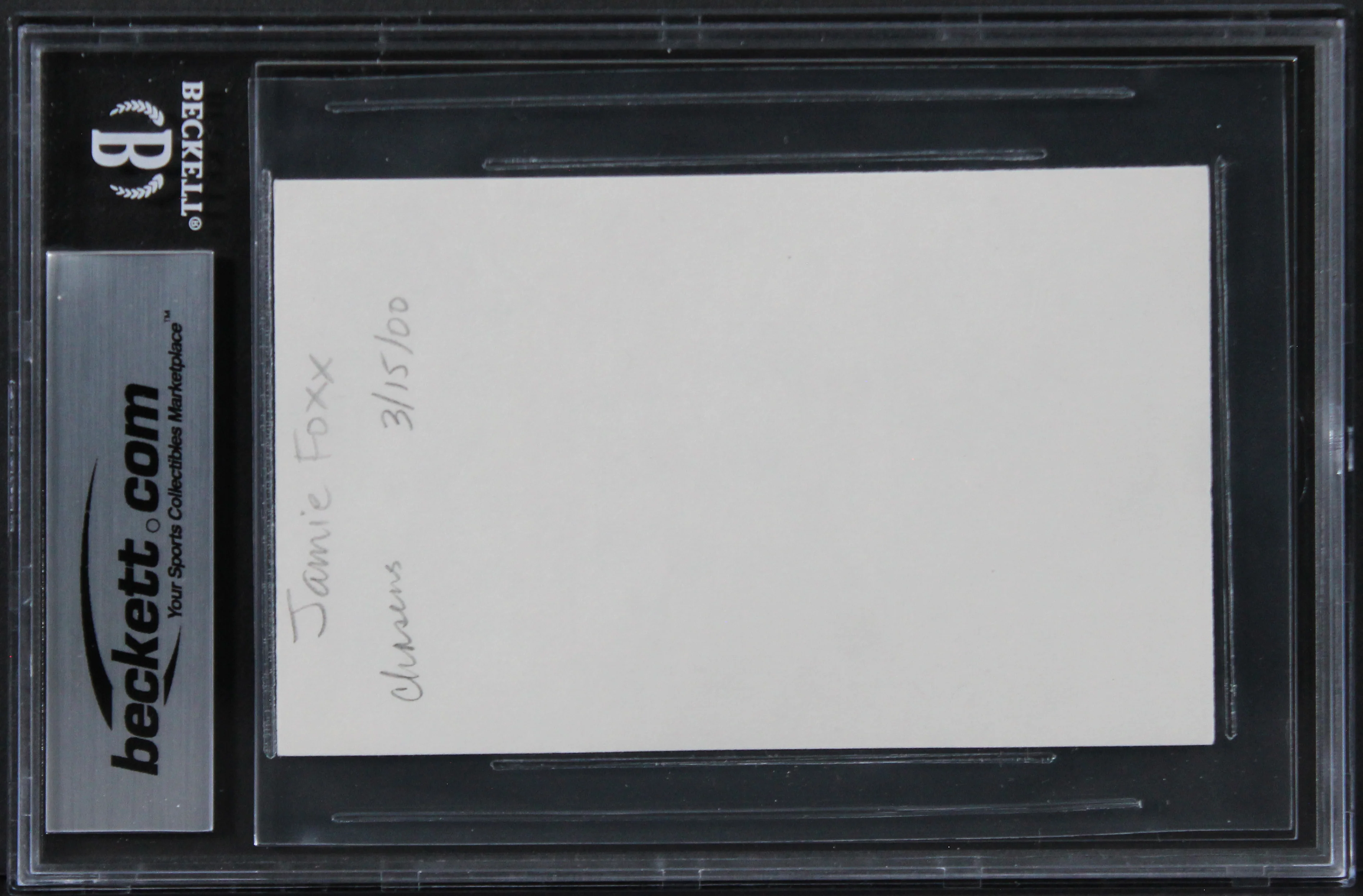 Jamie Foxx Ray Authentic Signed 3x5 Index Card Autographed BAS Slabbed - Image 3