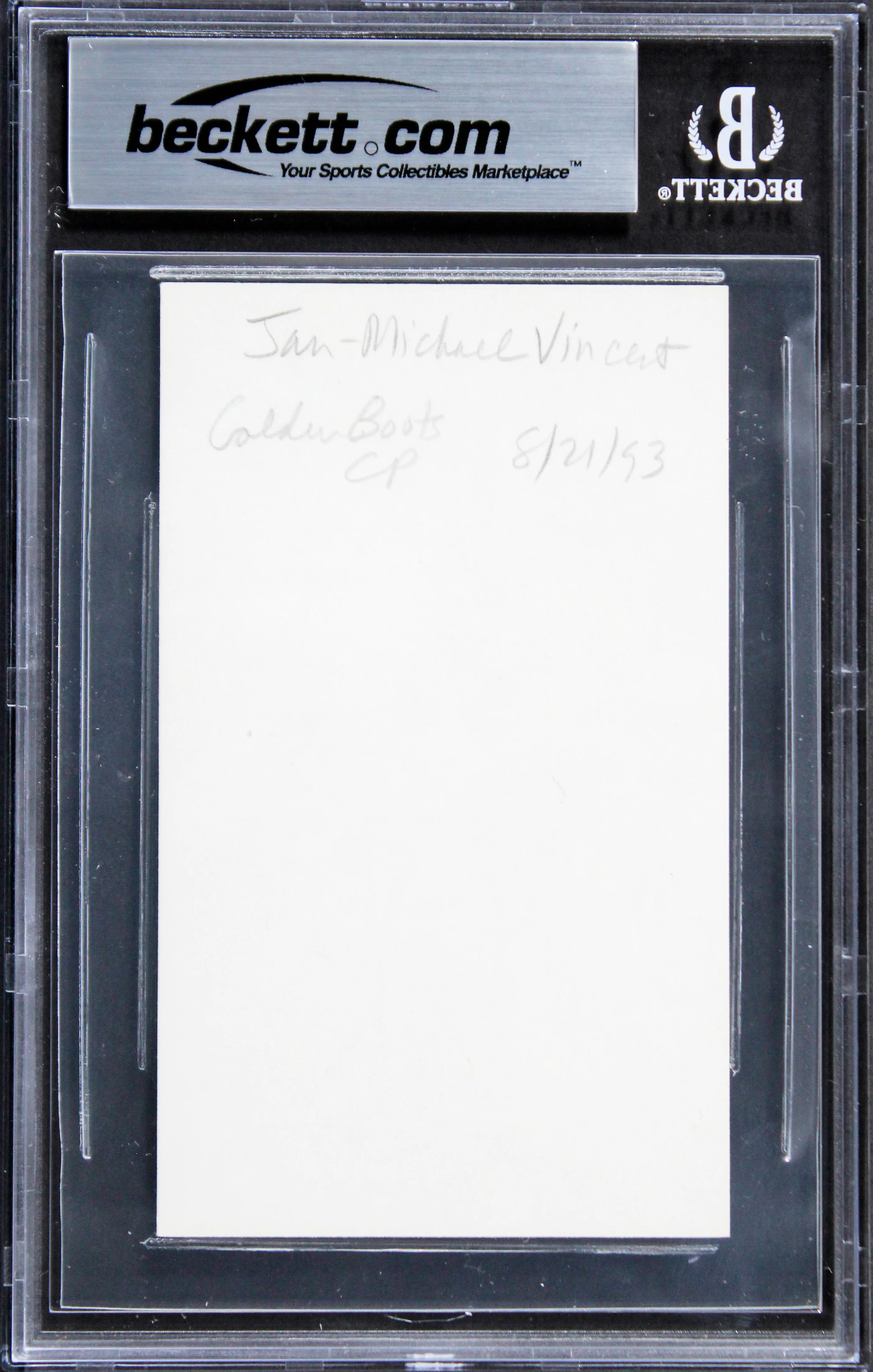 Jan-Michael Vincent Airwolf Authentic Signed 3x5 Index Card BAS Slabbed - Image 3