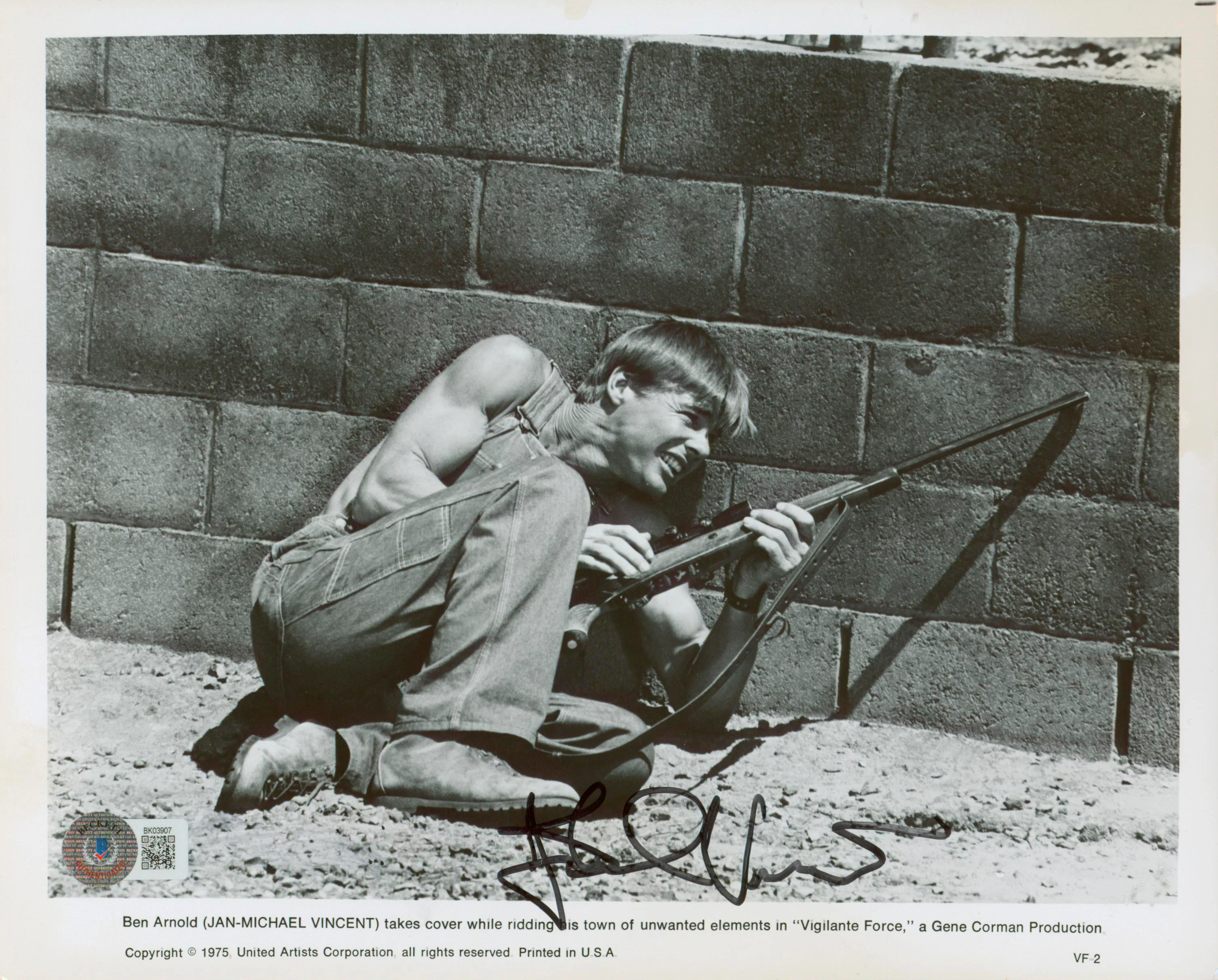Jan-Michael Vincent Vigilante Force Authentic Signed 8x10 Photo BAS #BK03907 - Image 2