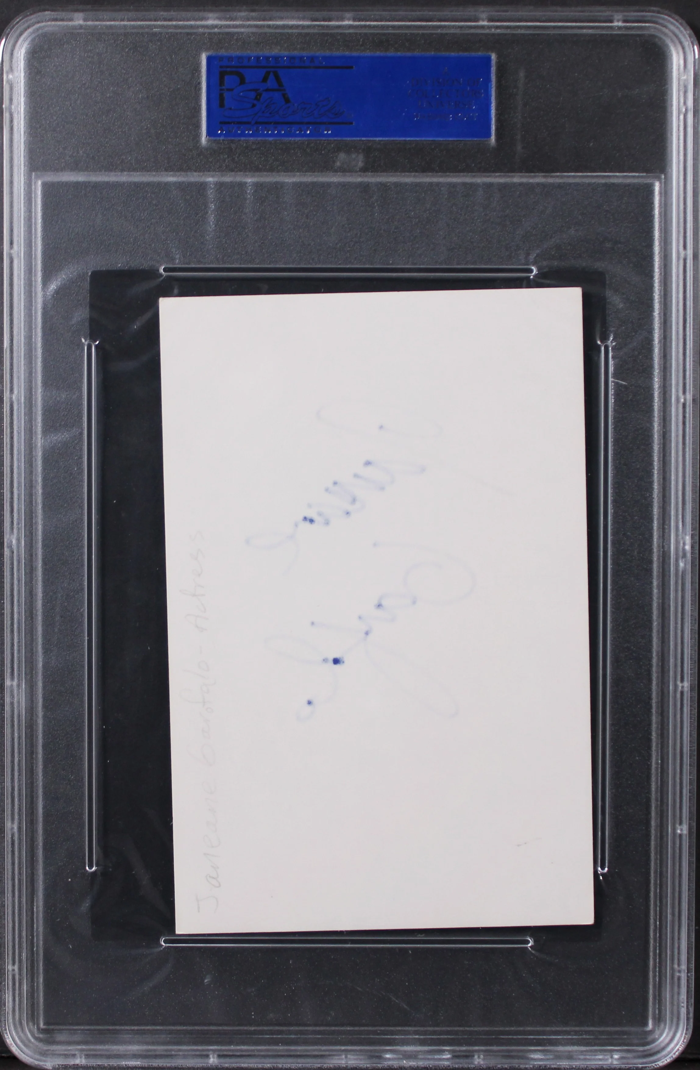 Janeane Garofolo Mystery Men Authentic Signed 4x6 Index Card PSA/DNA Slabbed - Image 3