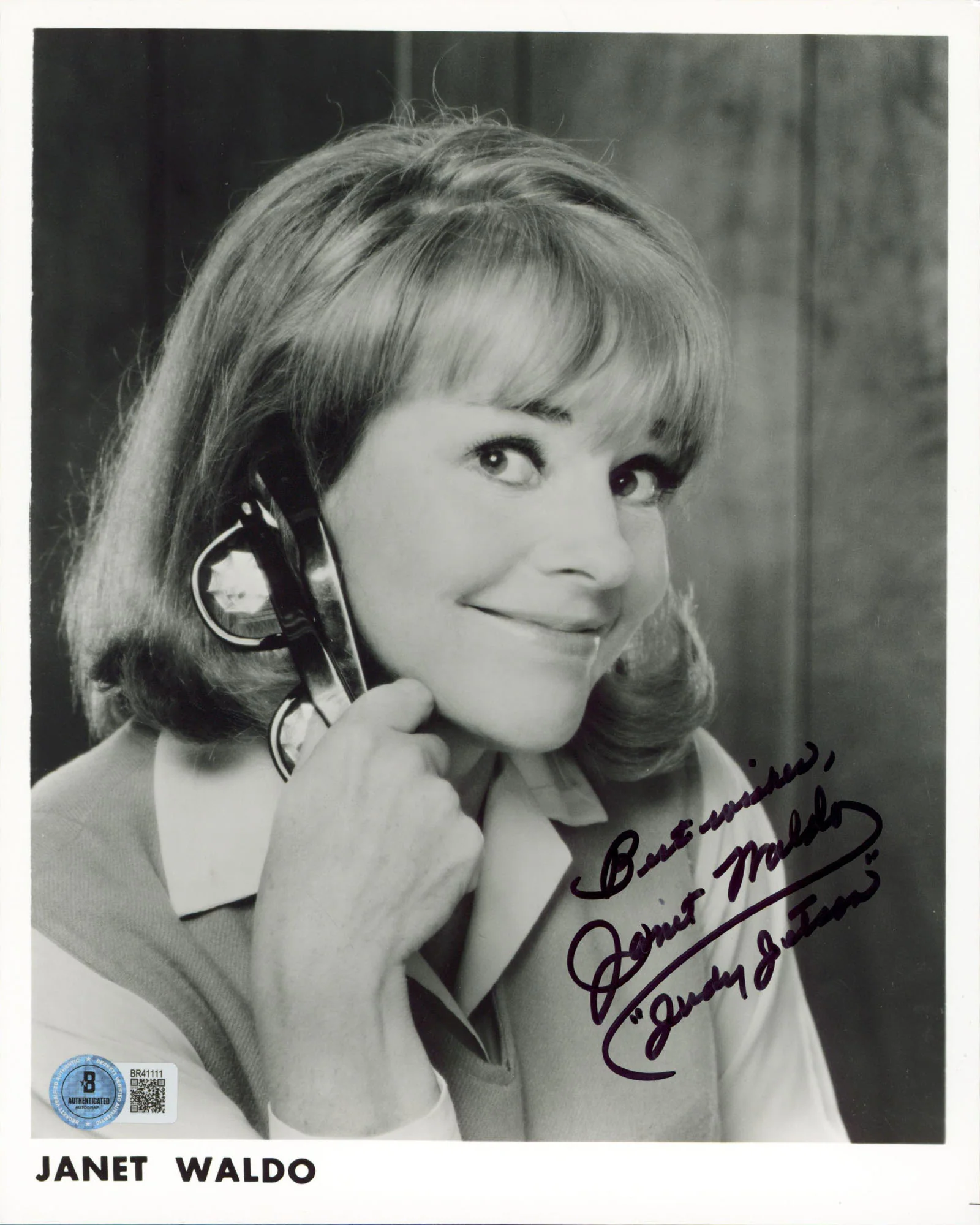 Janet Waldo The Jetsons "Best Wishes Judy Jetson" Signed 8x10 Photo BAS #BR41111 - Image 2