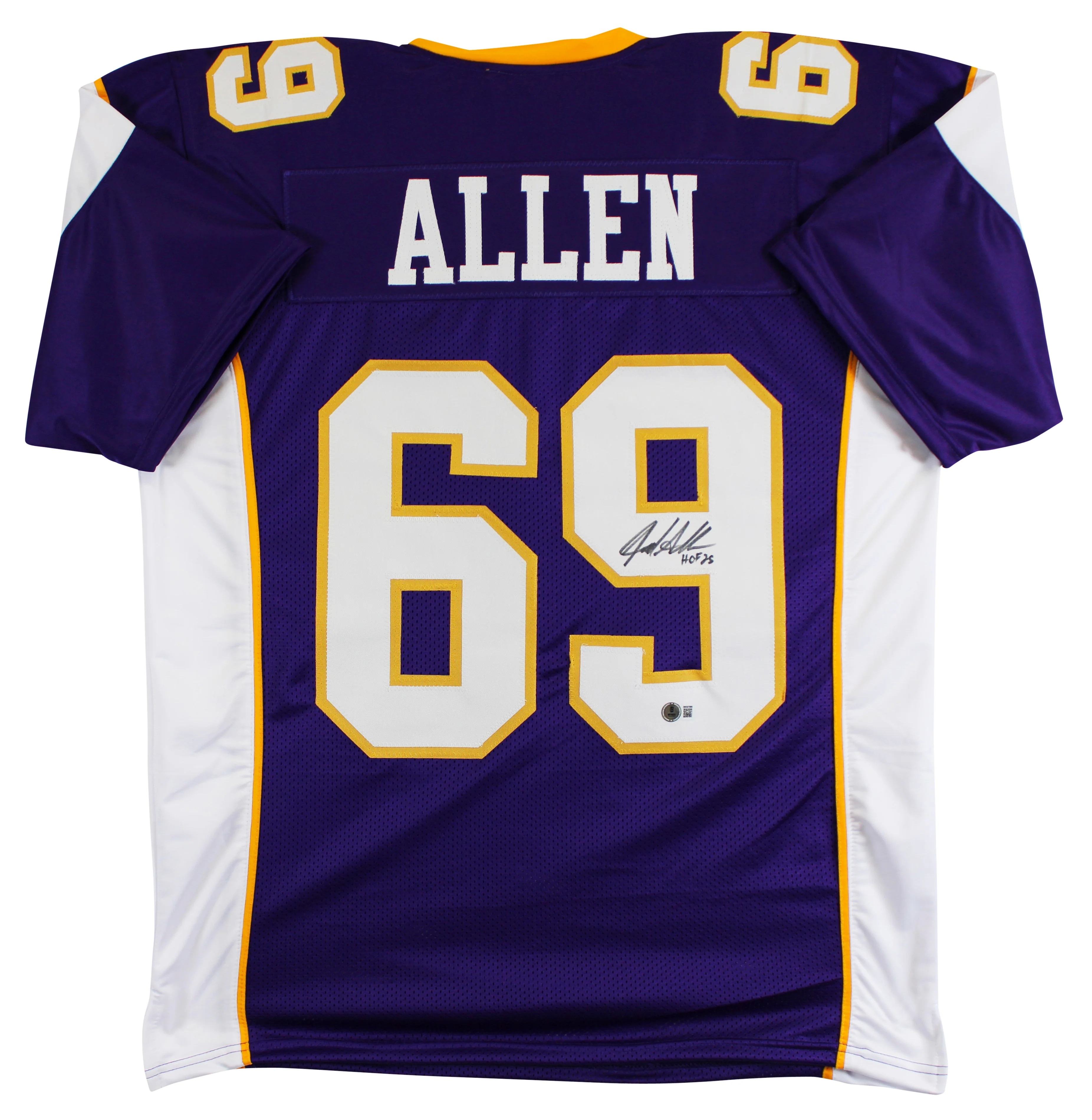 Jared Allen "HOF 25" Authentic Signed Purple Pro Style Jersey BAS Witnessed