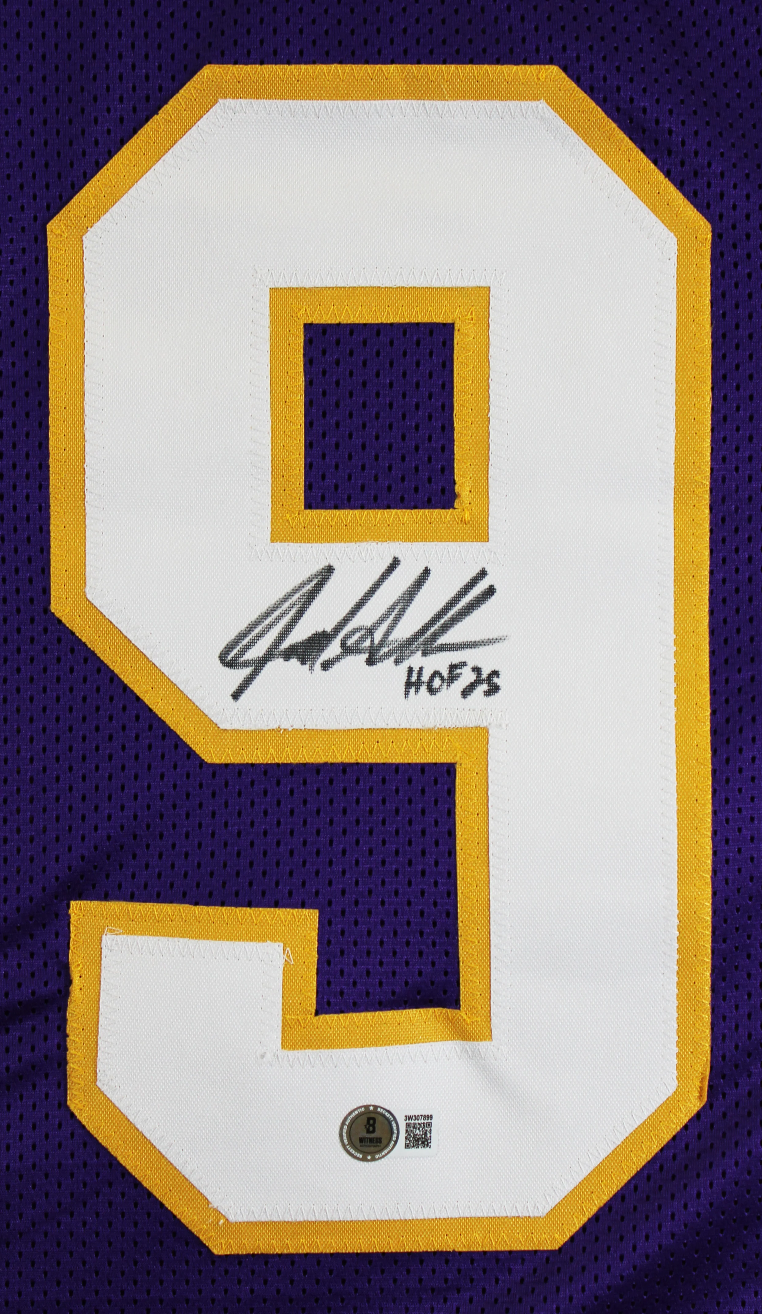 Jared Allen "HOF 25" Authentic Signed Purple Pro Style Jersey BAS Witnessed - Image 3