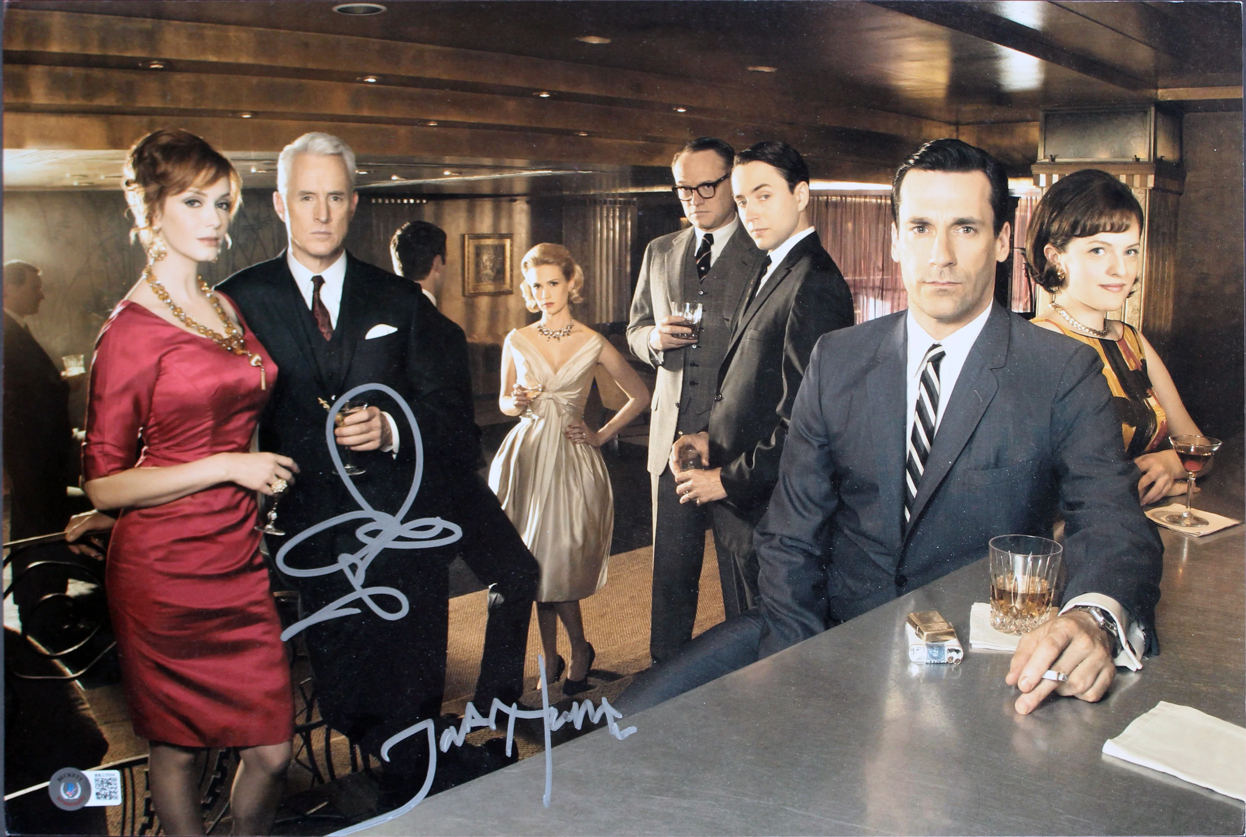 Jared Harris & John Slattery Mad Men Authentic Signed 12x18 Photo BAS #BB22894 - Image 2