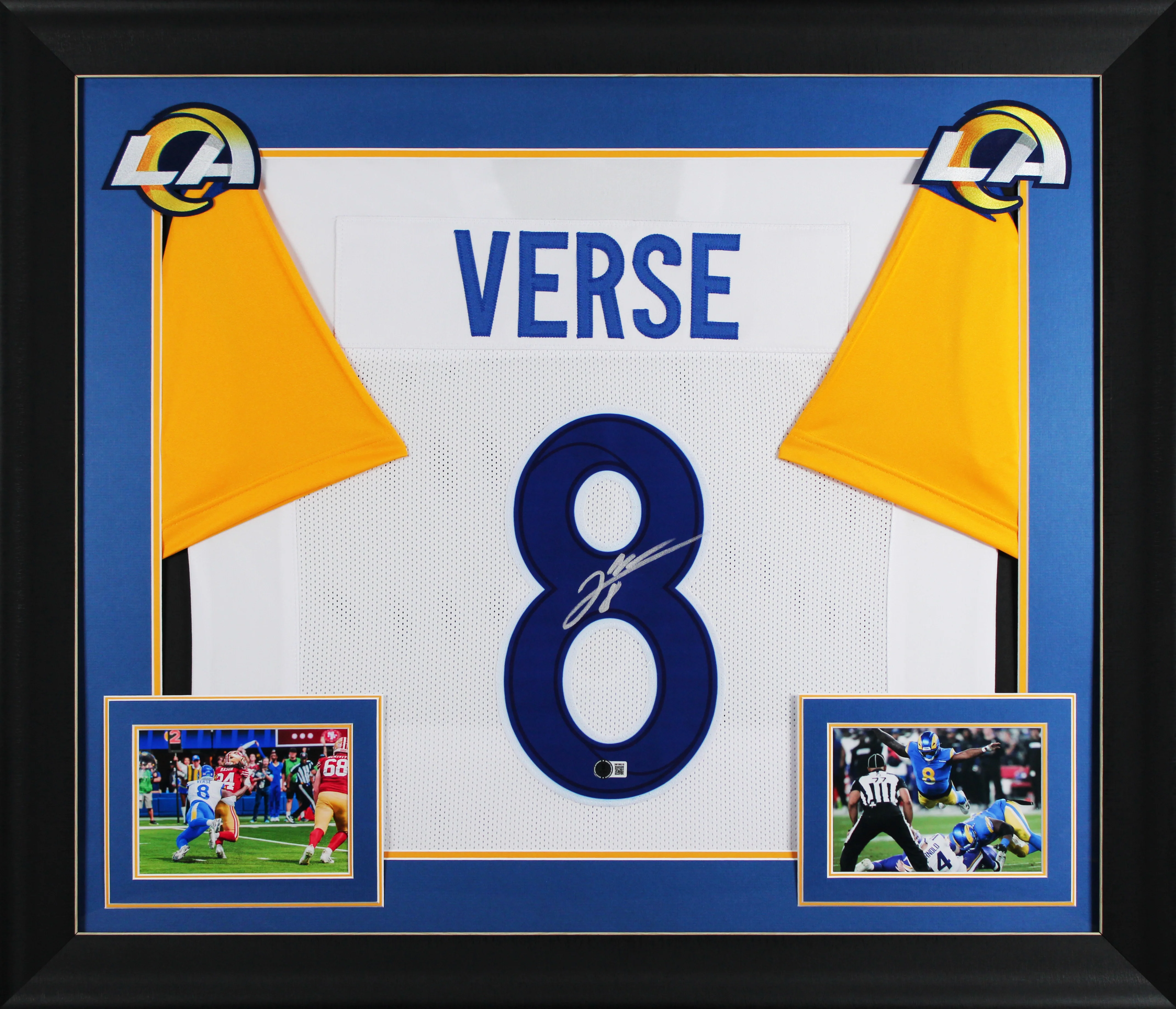 Jared Verse Authentic Signed White Pro Style Framed Jersey BAS Witnessed - Image 2