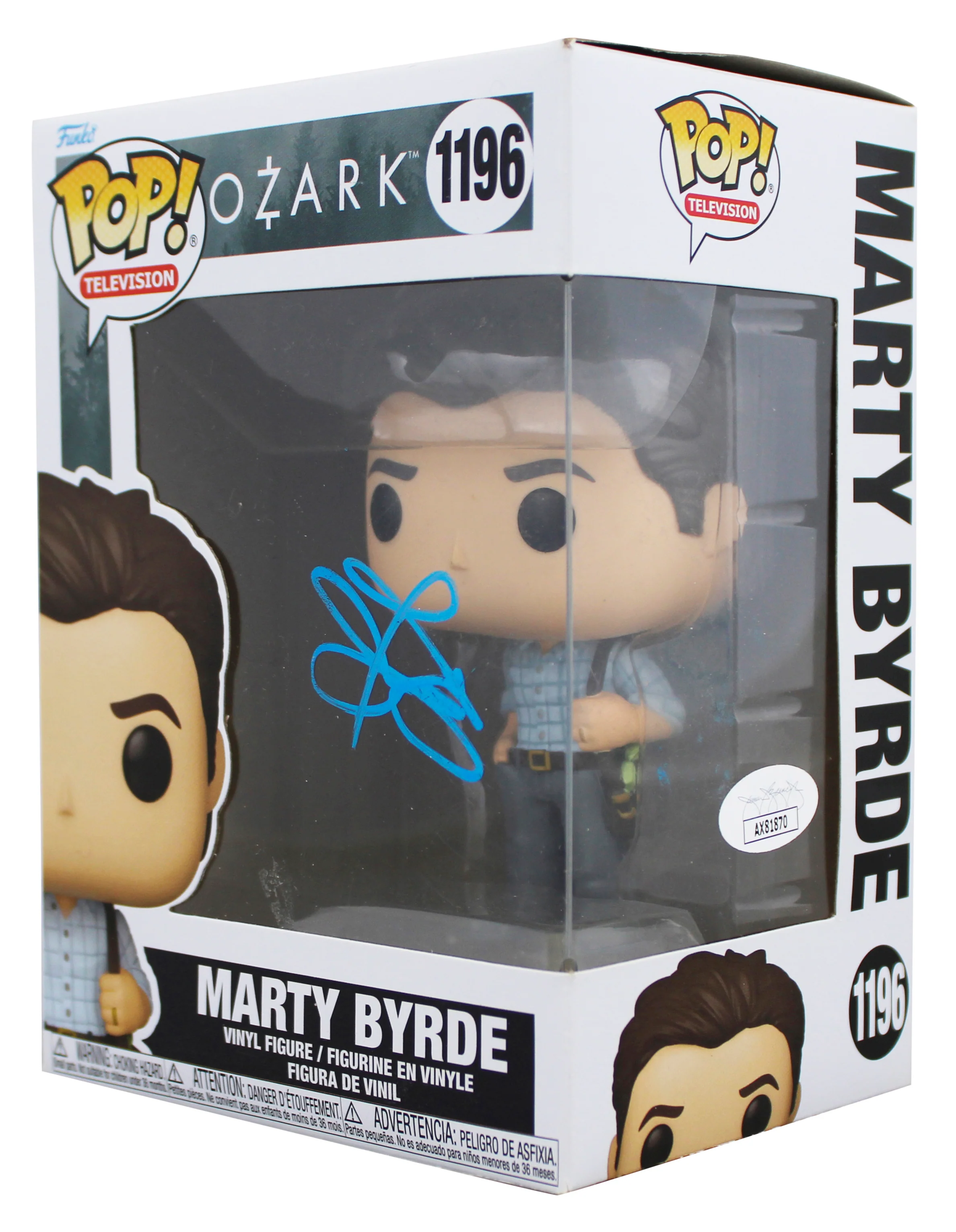 Jason Bateman Ozark Signed Marty Byrde #1196 Funko Pop Vinyl Figure JSA #AX81870 - Image 3