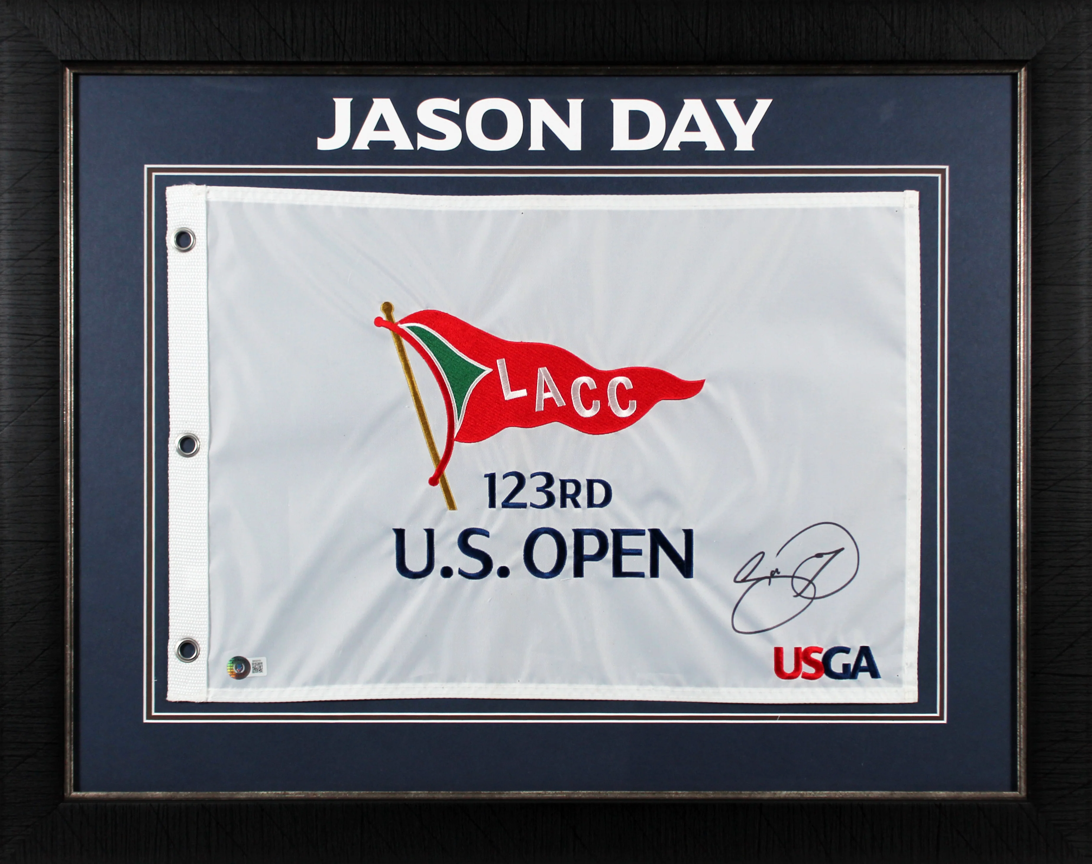 Jason Day Authentic Signed & Framed 2023 LACC US Open Pin Flag BAS #BK02151 - Image 2