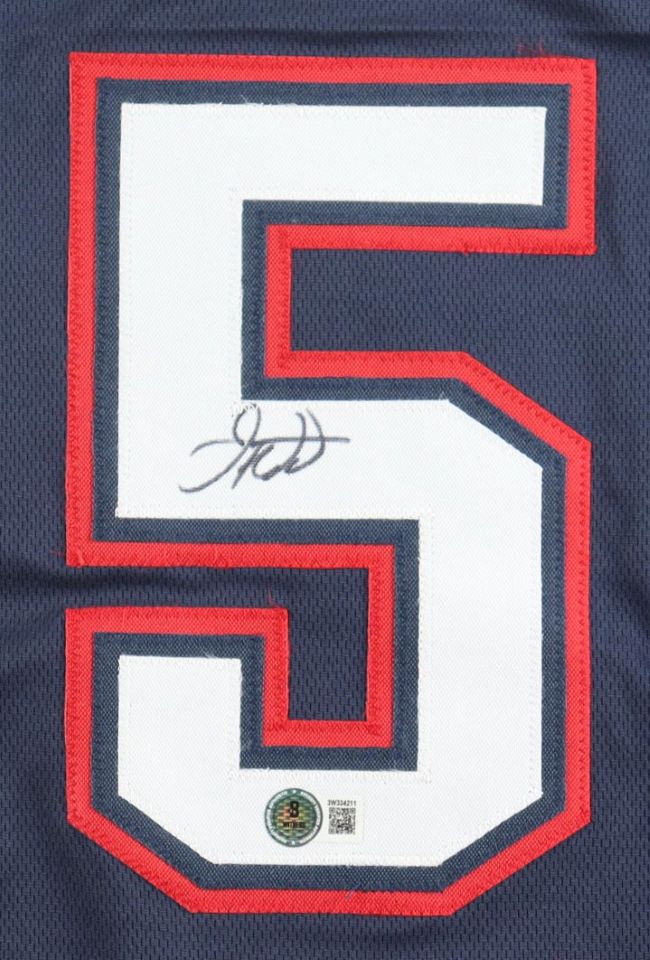 Jason Kidd New Jersey Signed Navy Basketball Jersey BAS - Image 2