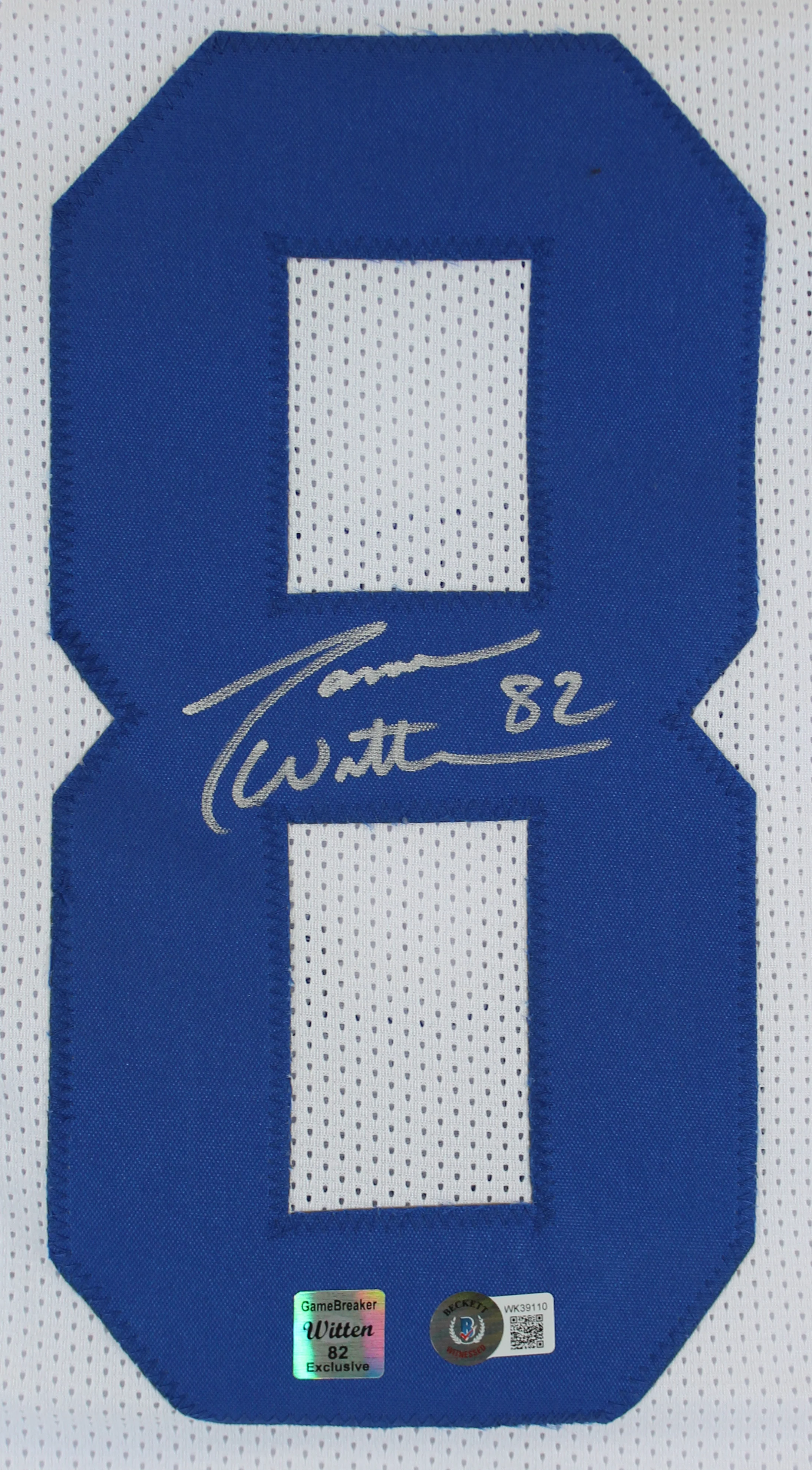 Jason Witten Authentic Signed White Pro Style Jersey Autographed BAS Witnessed - Image 3
