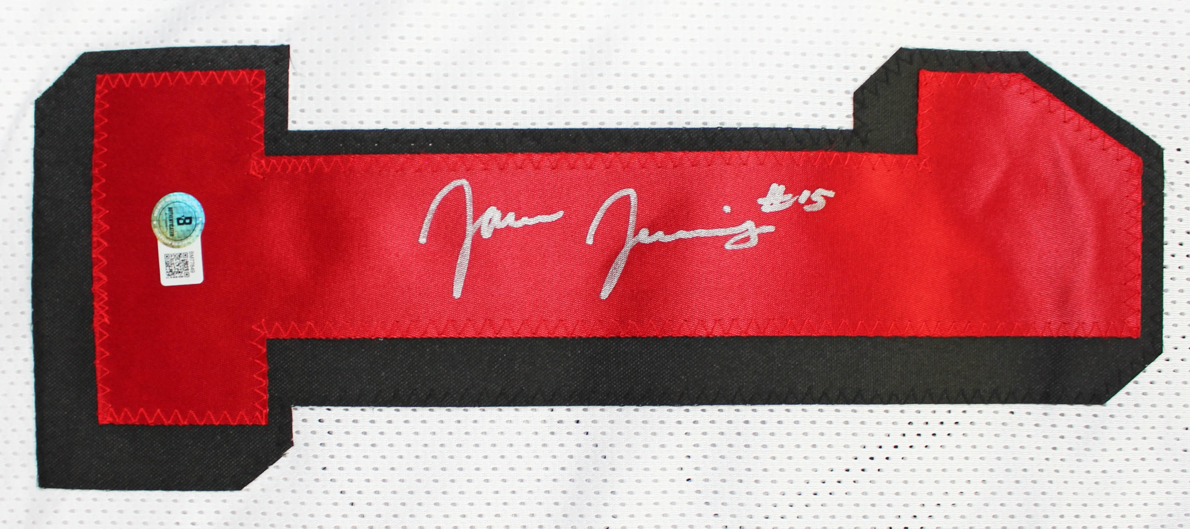 Jauan Jennings Authentic Signed White Pro Style Jersey w/ Dropshadow BAS - Image 3
