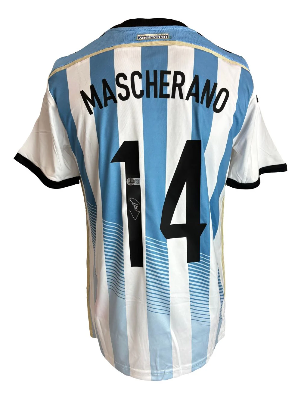 Javier Mascherano Signed Argentina Adidas Soccer Jersey BAS