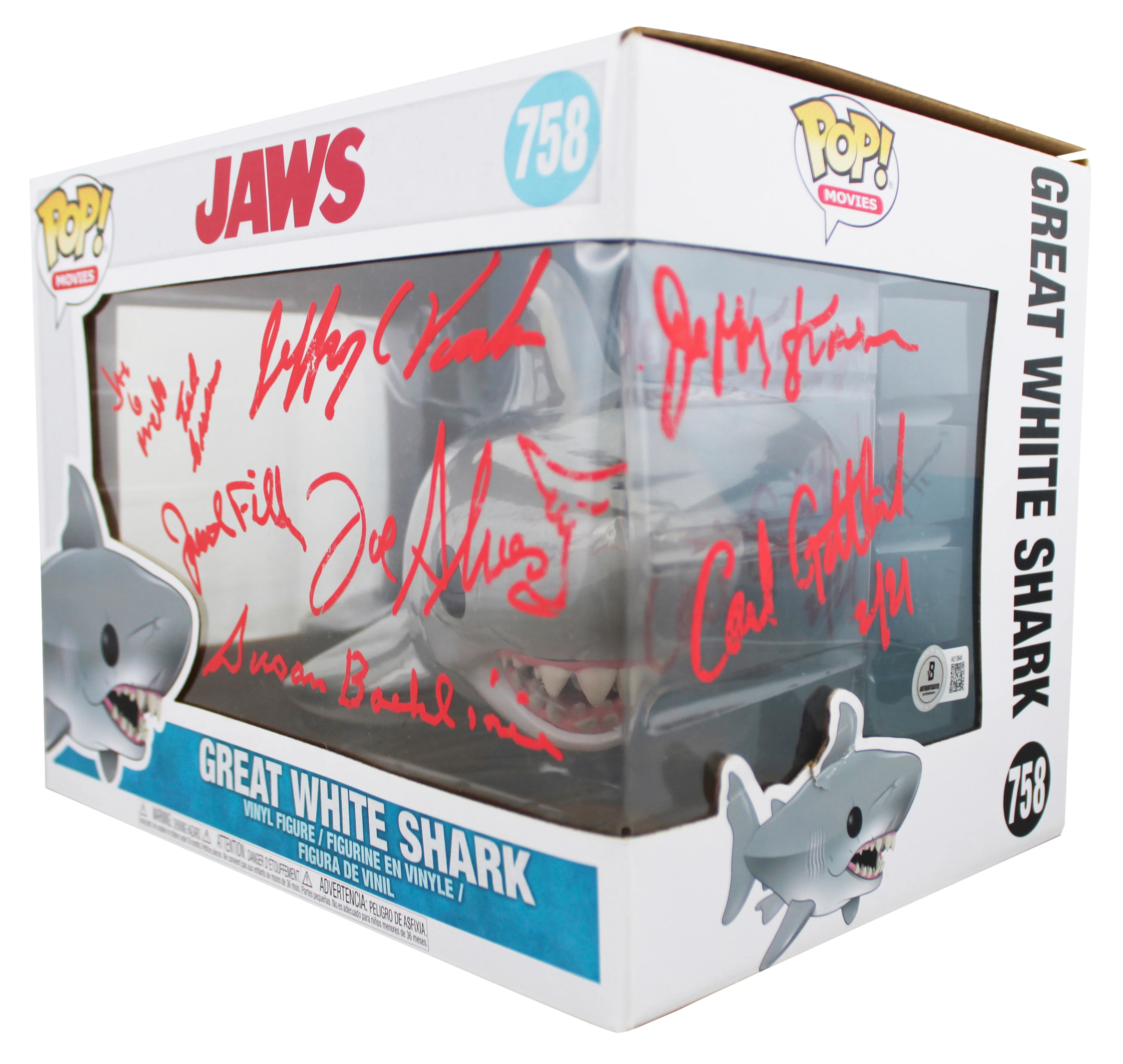 Jaws (8) Gottlieb Backlinie Vorhees +5 Signed #758 Funko Pop Figure BAS #AE13945 - Image 3
