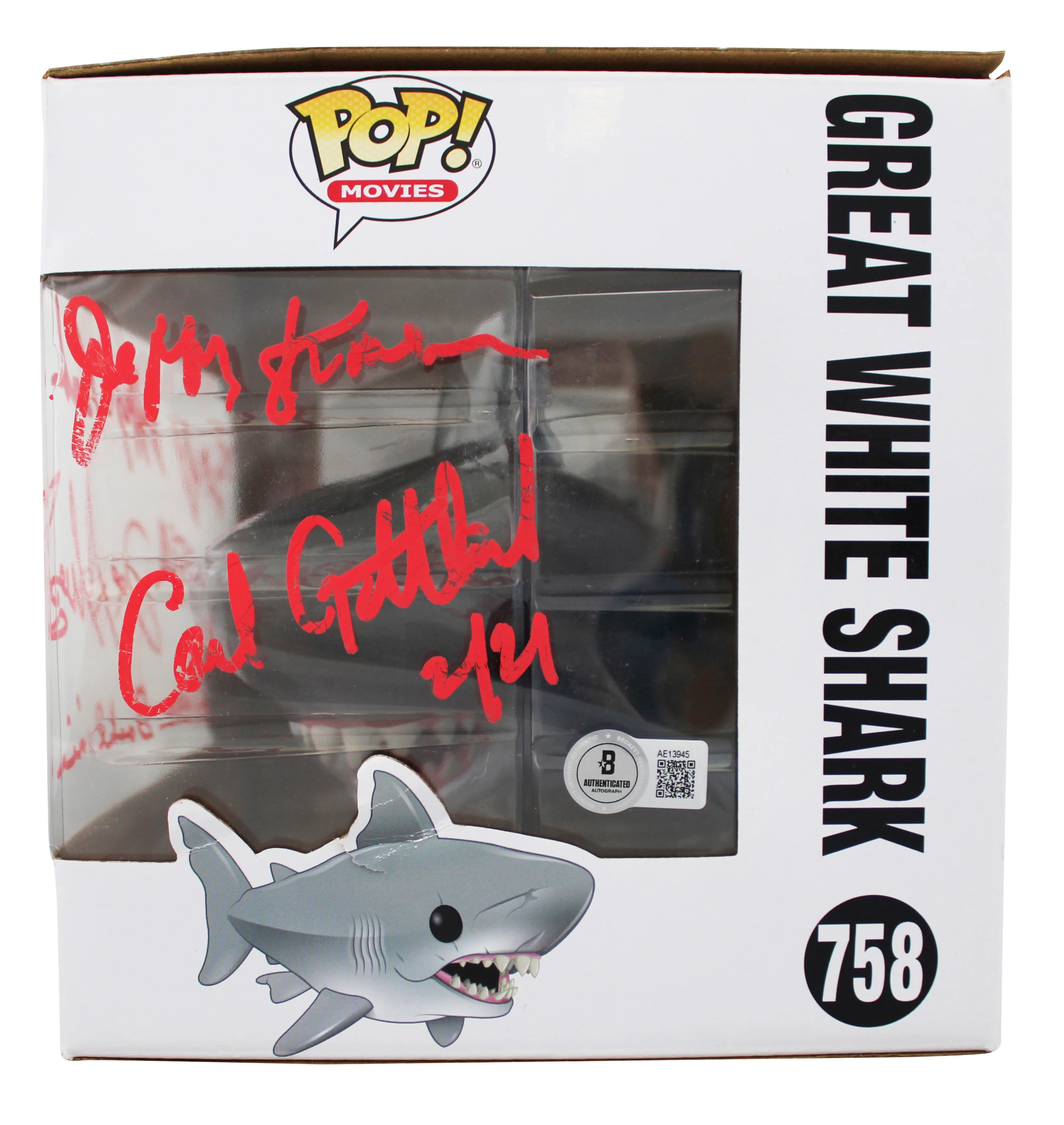 Jaws (8) Gottlieb Backlinie Vorhees +5 Signed #758 Funko Pop Figure BAS #AE13945 - Image 4