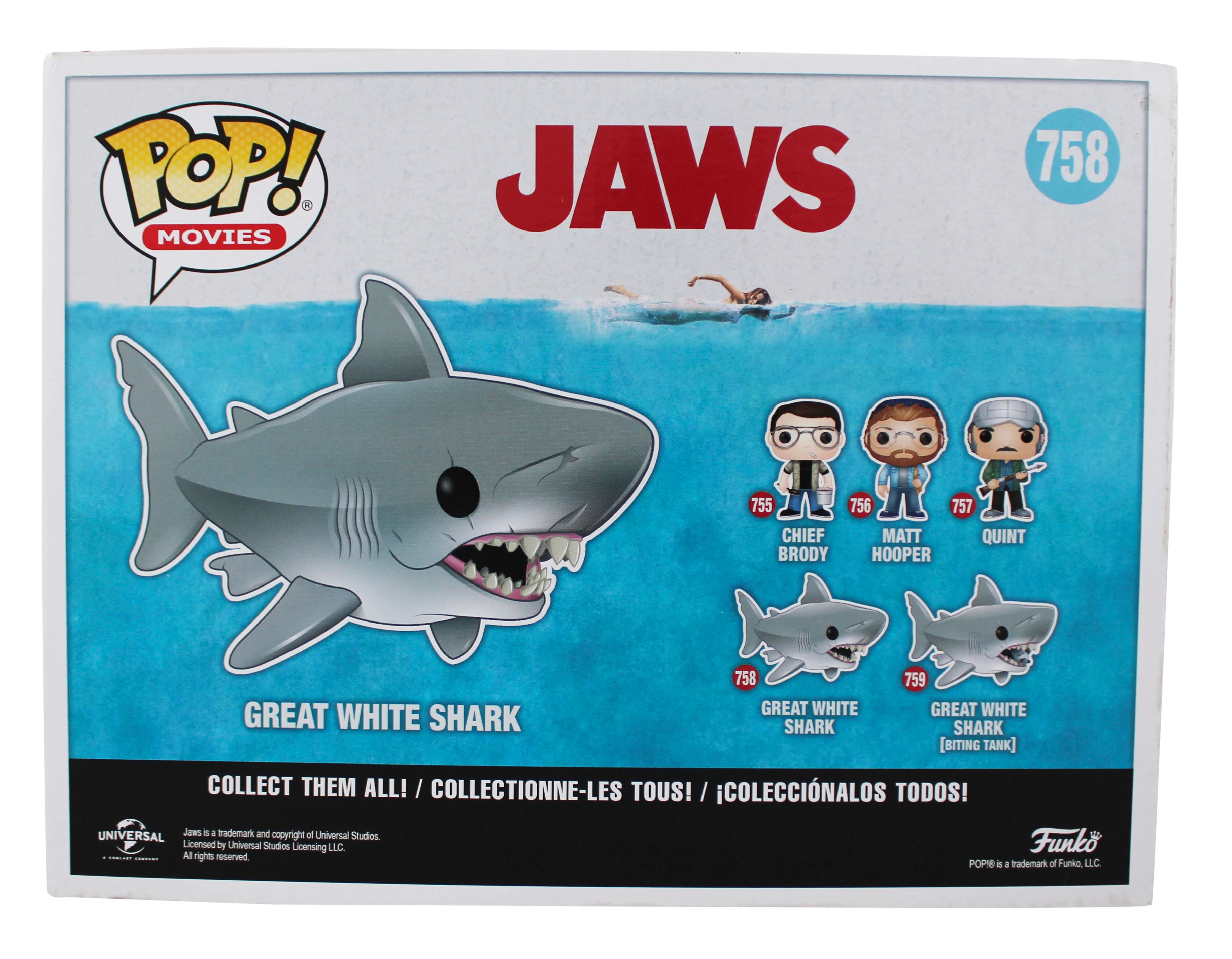 Jaws (8) Gottlieb Backlinie Vorhees +5 Signed #758 Funko Pop Figure BAS #AE13945 - Image 5