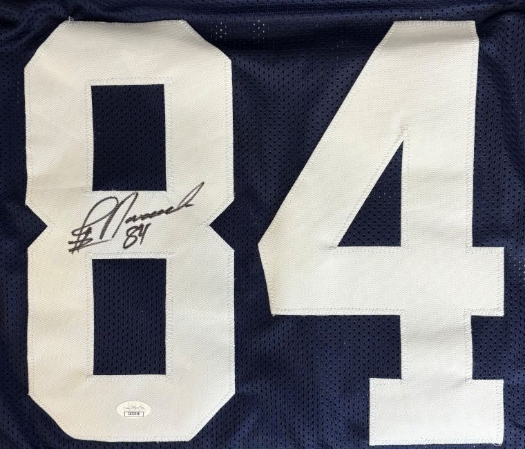 Jay Novacek Dallas Signed Alternate Navy Football Jersey JSA Hologram - Image 2