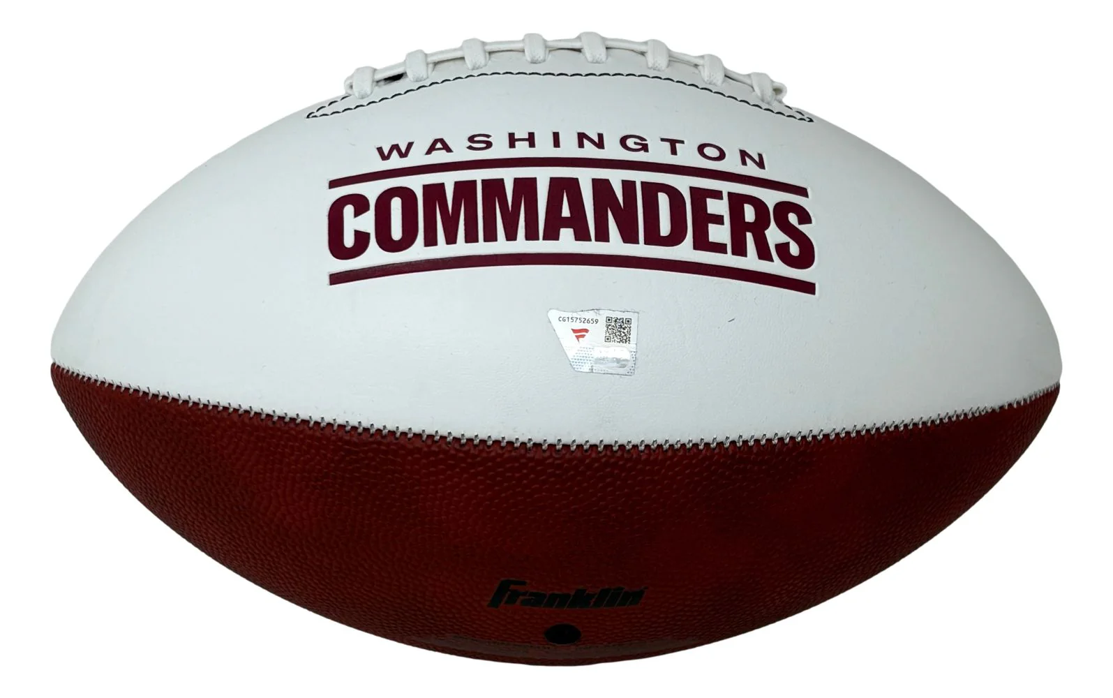 Jayden Daniels Signed Washington Commanders Logo Football Fanatics w/ Case - Image 3