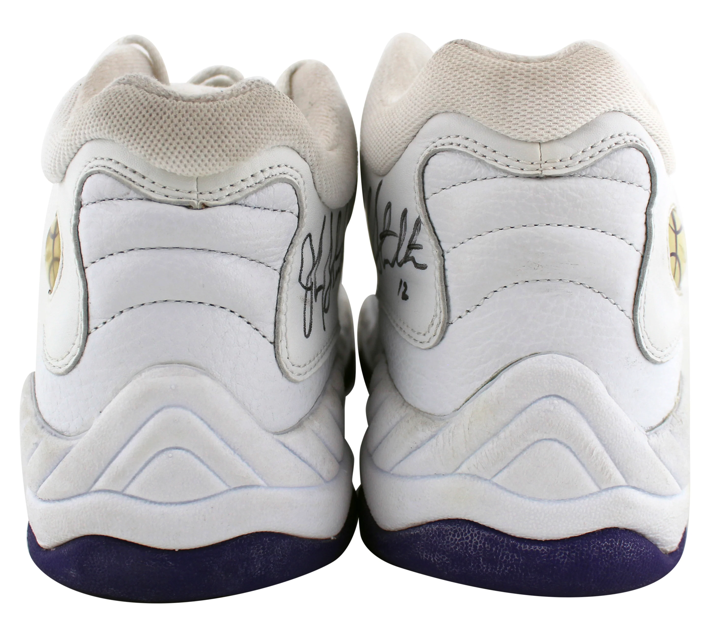 Jazz John Stockton Authentic Signed Game Used Nike Size 12.5 Shoes BAS #AA03719 - Image 9