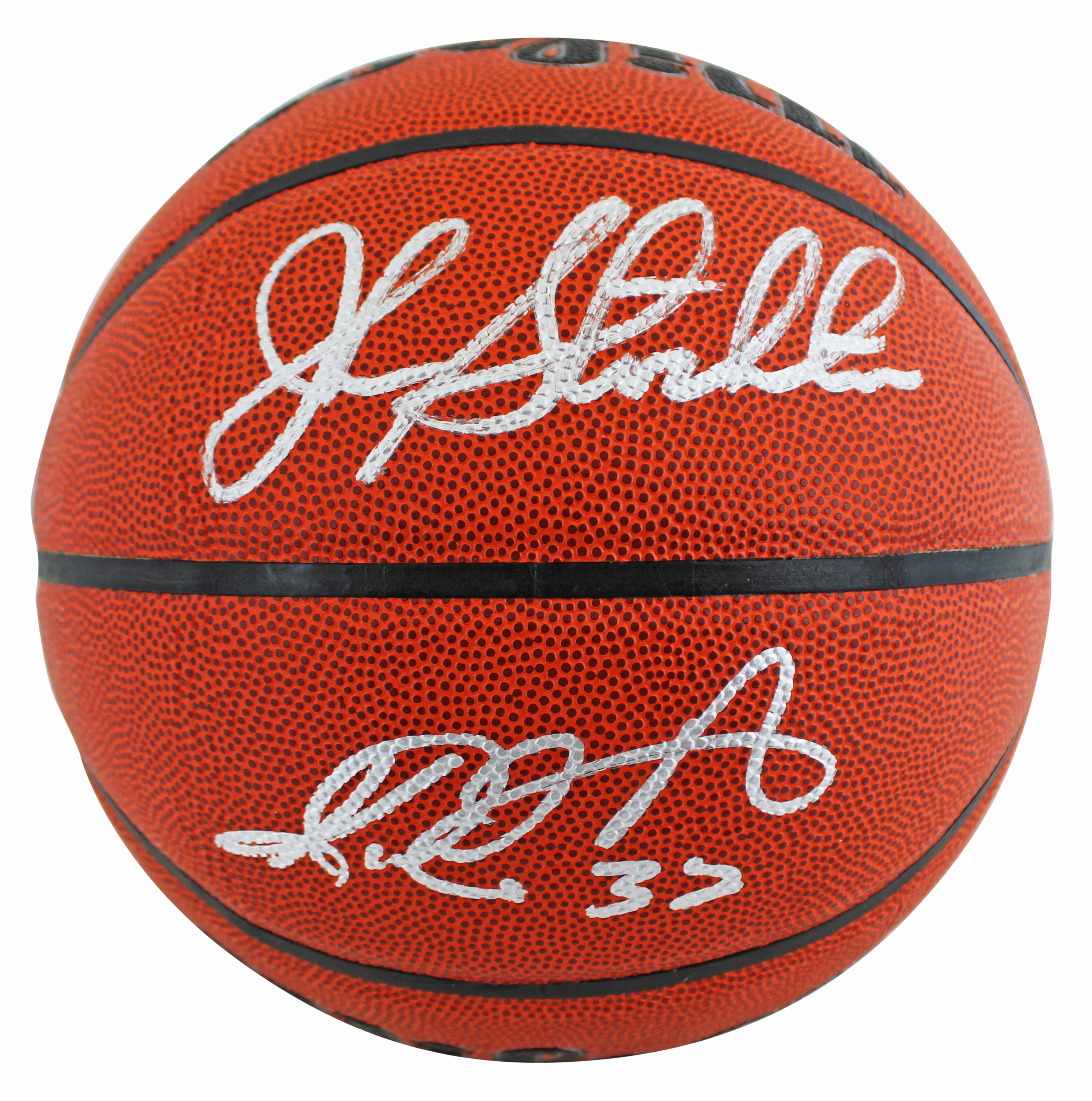 Jazz John Stockton & Karl Malone Signed Wilson Basketball w/ Case BAS Witnessed - Image 4