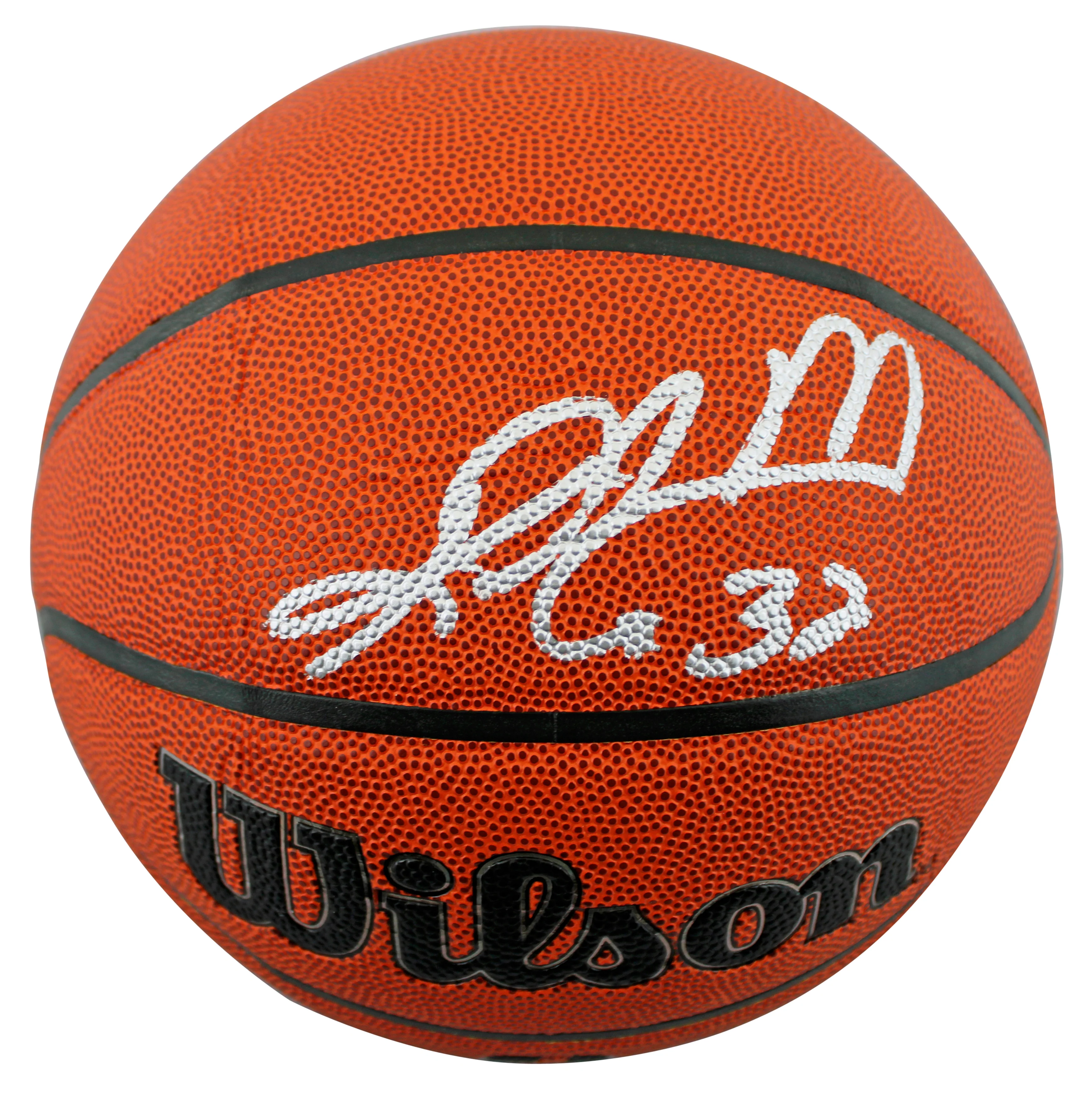 Jazz Karl Malone Authentic Signed Wilson Basketball Autographed BAS Witnessed - Image 2