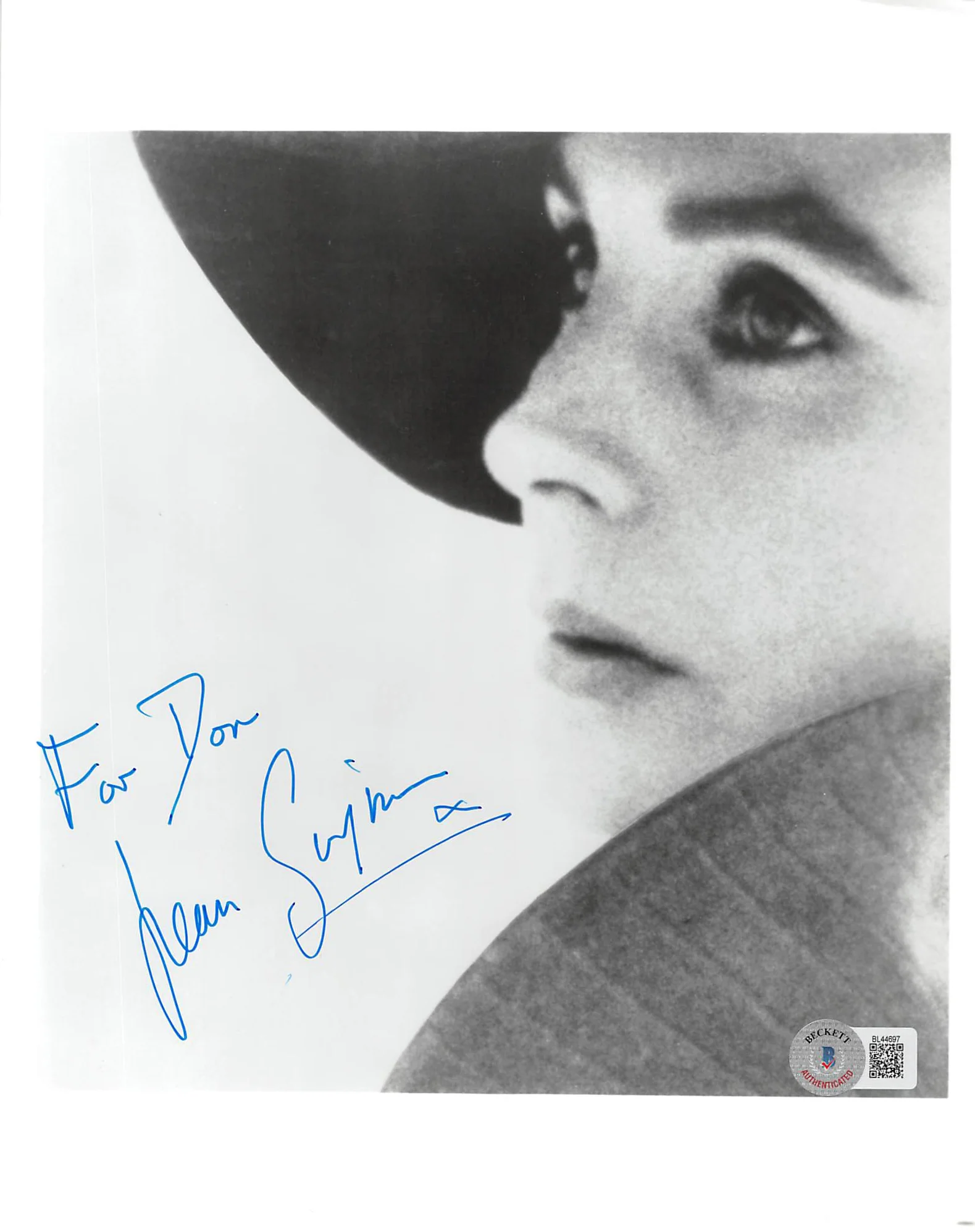 Jean Simmons Guys and Dolls "For Don" Authentic Signed 8x10 Photo BAS #BL44697 - Image 2