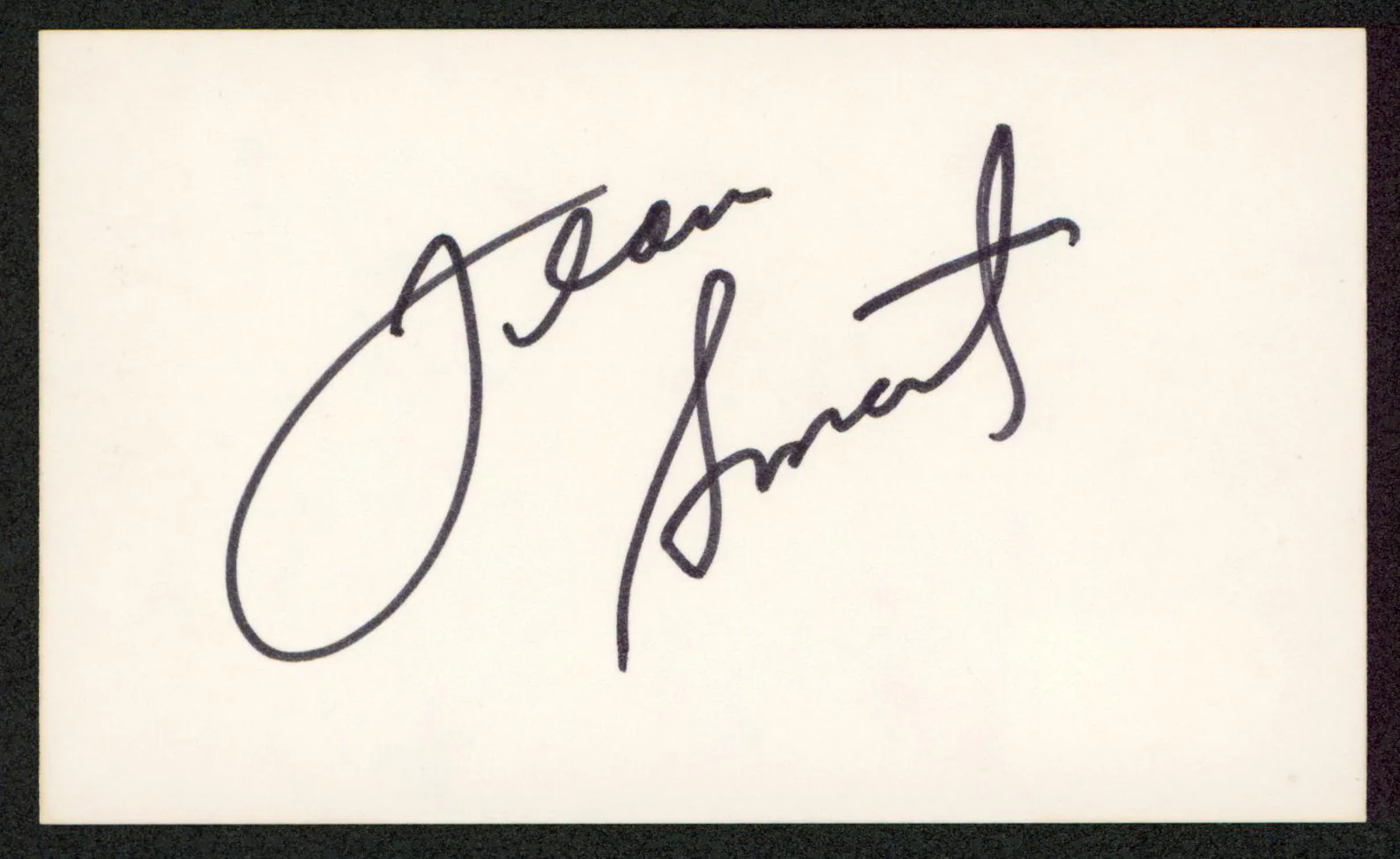 Jean Smart Watchmen Authentic Signed 3x5 Index Card Autographed BAS #BW35498