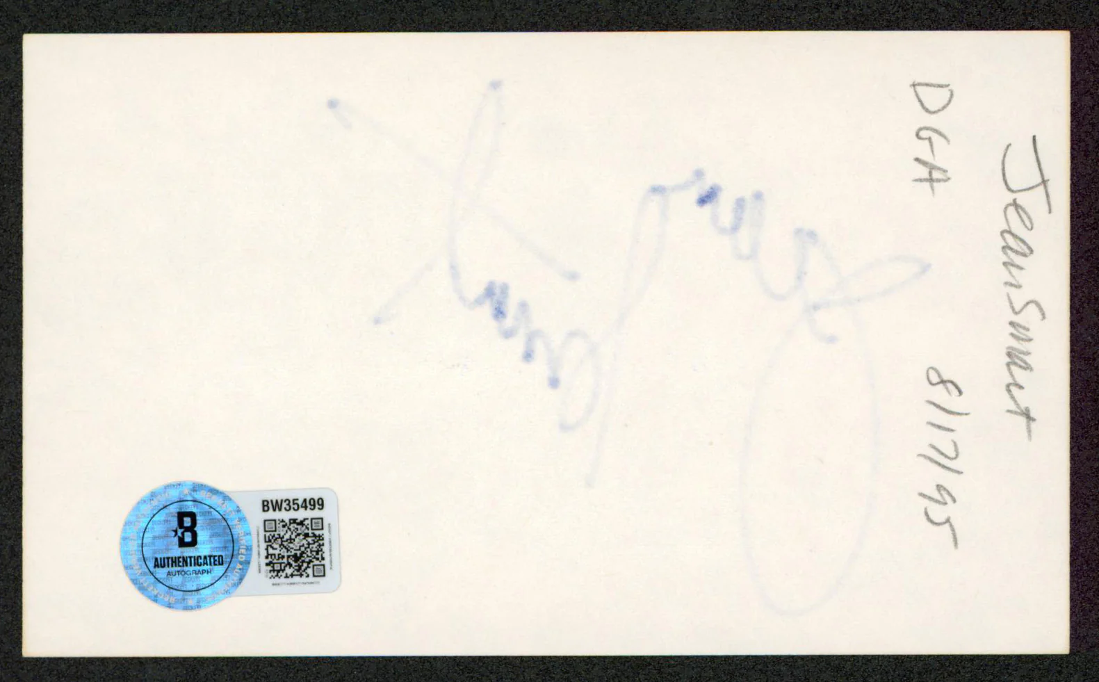 Jean Smart Watchmen Authentic Signed 3x5 Index Card Autographed BAS #BW35499 - Image 3