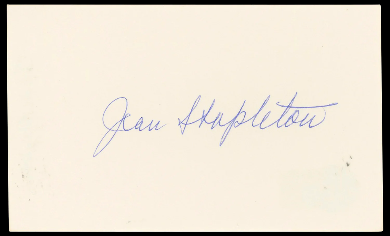 Jean Stapleton All In The Family Authentic Signed 3x5 Index Card BAS #BN33239