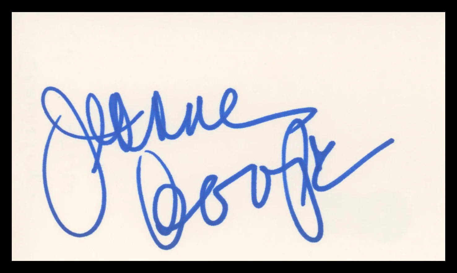 Jeanne Cooper The Young and the Restless Signed 3x5 Index Card BAS #BV02120