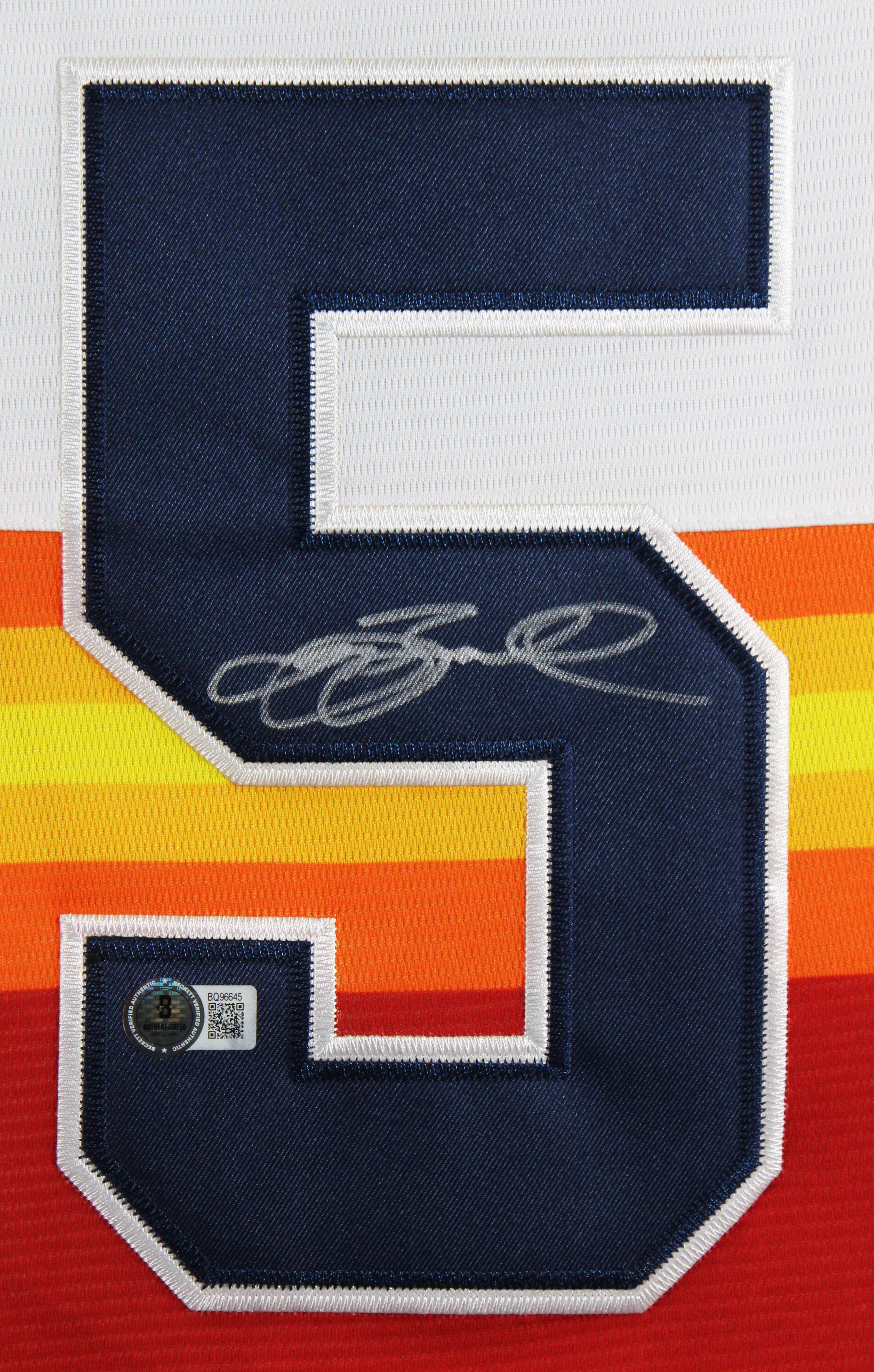 Jeff Bagwell Authentic Signed White Pro Style Framed Jersey BAS #BQ96645 - Image 3