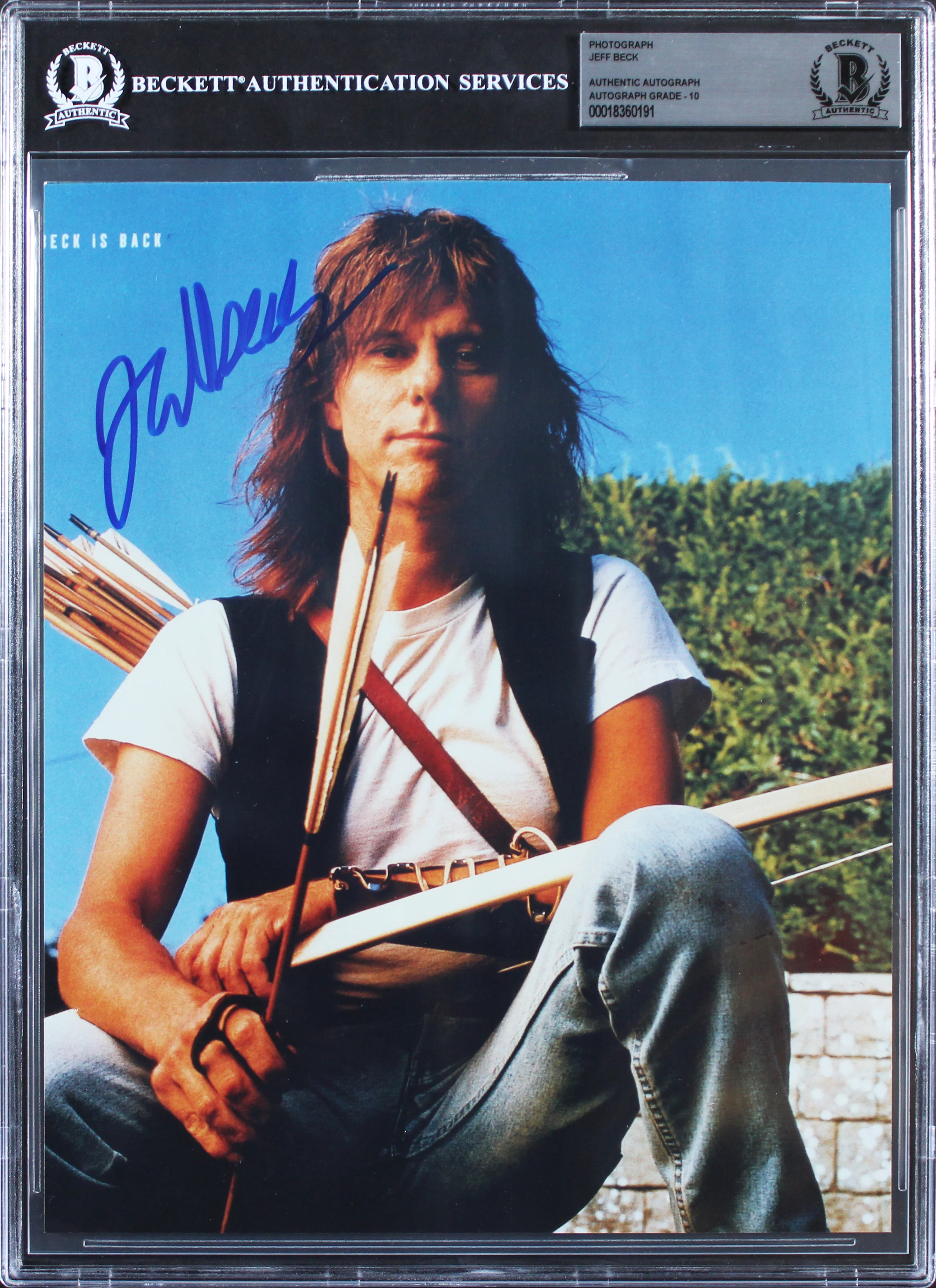 Jeff Beck The Yardbirds Authentic Signed 8x10 Vertical Photo Auto 10! BAS Slab - Image 2