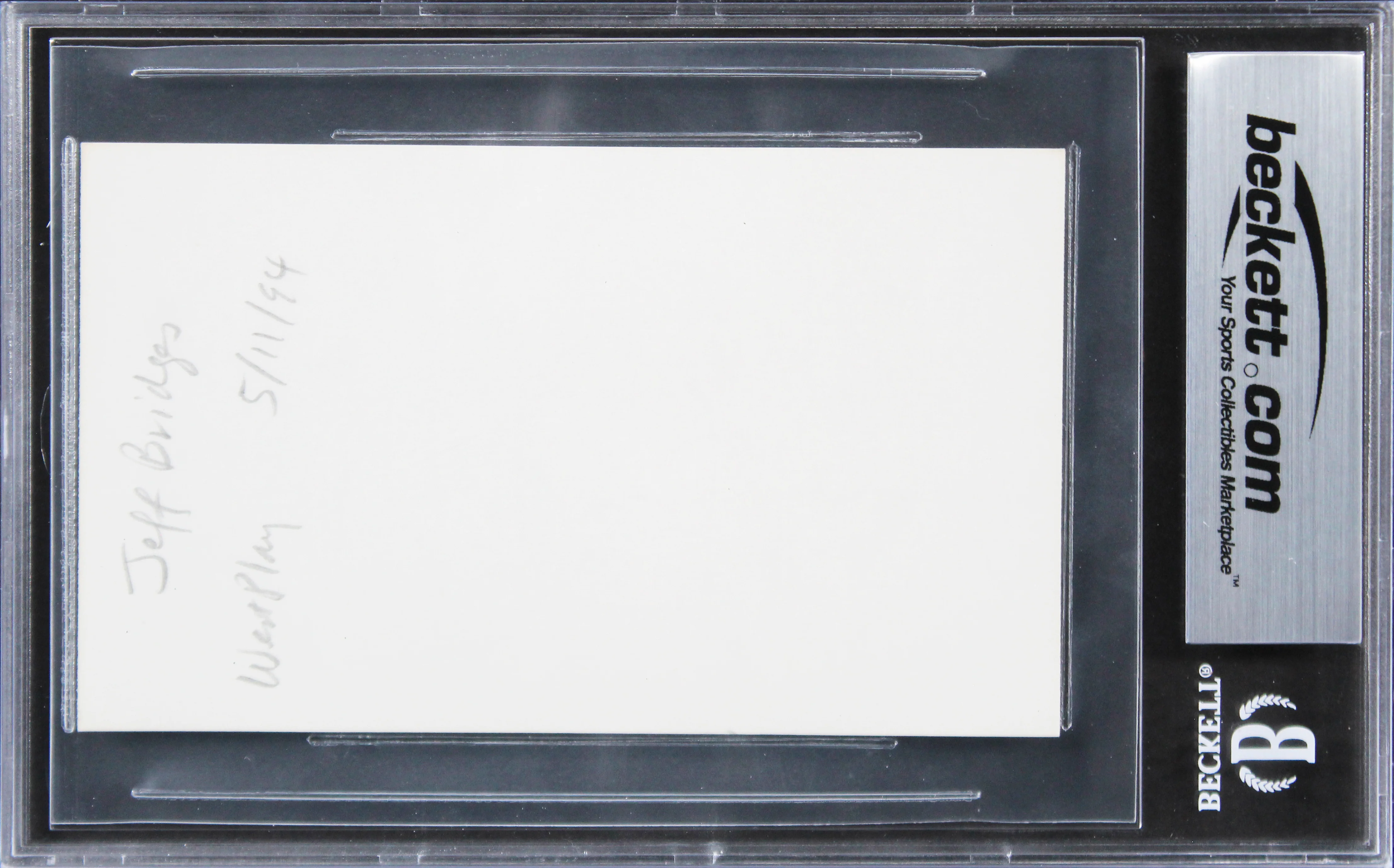Jeff Bridges The Big Lebowski Authentic Signed 3x5 Index Card BAS Slabbed 2 - Image 3